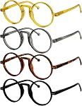 Eyekepper 4-pack Oversized Round Reading Glasses for Women Men Retro Readers