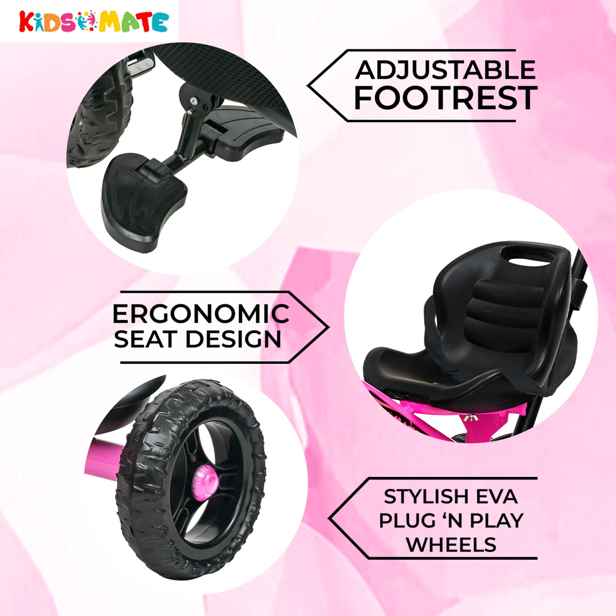 Kidsmate Xplorer Tricycle - Safe & Durable for Toddlers -5 Kidsmate Xplorer Tricycle - Safe & Durable for Toddlers -5