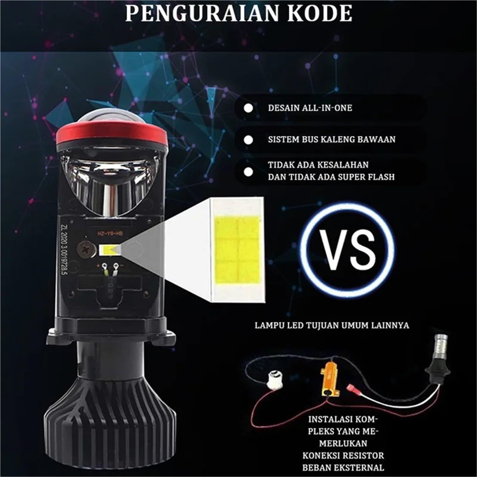 zacisk hamulcowy Żarówki reflektorów projektorowych H4 LED, soczewki Bi LED z wentylatorem, soczewki projektora H4, reflektory samochodowe, żarówki Hi Lo Beam Brake Booster(LHD 2PCS)