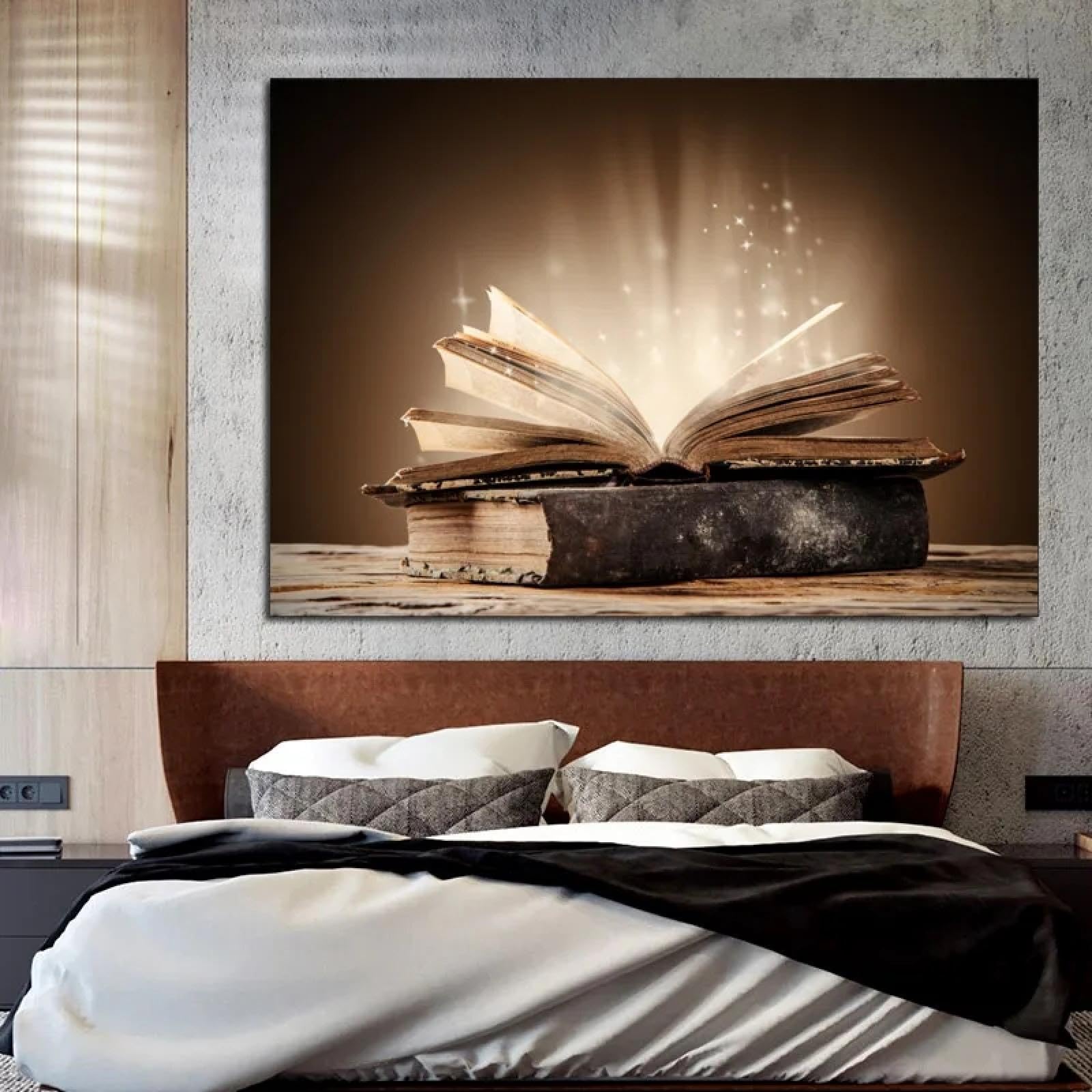 Tableau Sur Toile « Magic Books » – Décoration Murale Prête à Accrocher, Plusieurs Tailles, Impression Haute Qualité