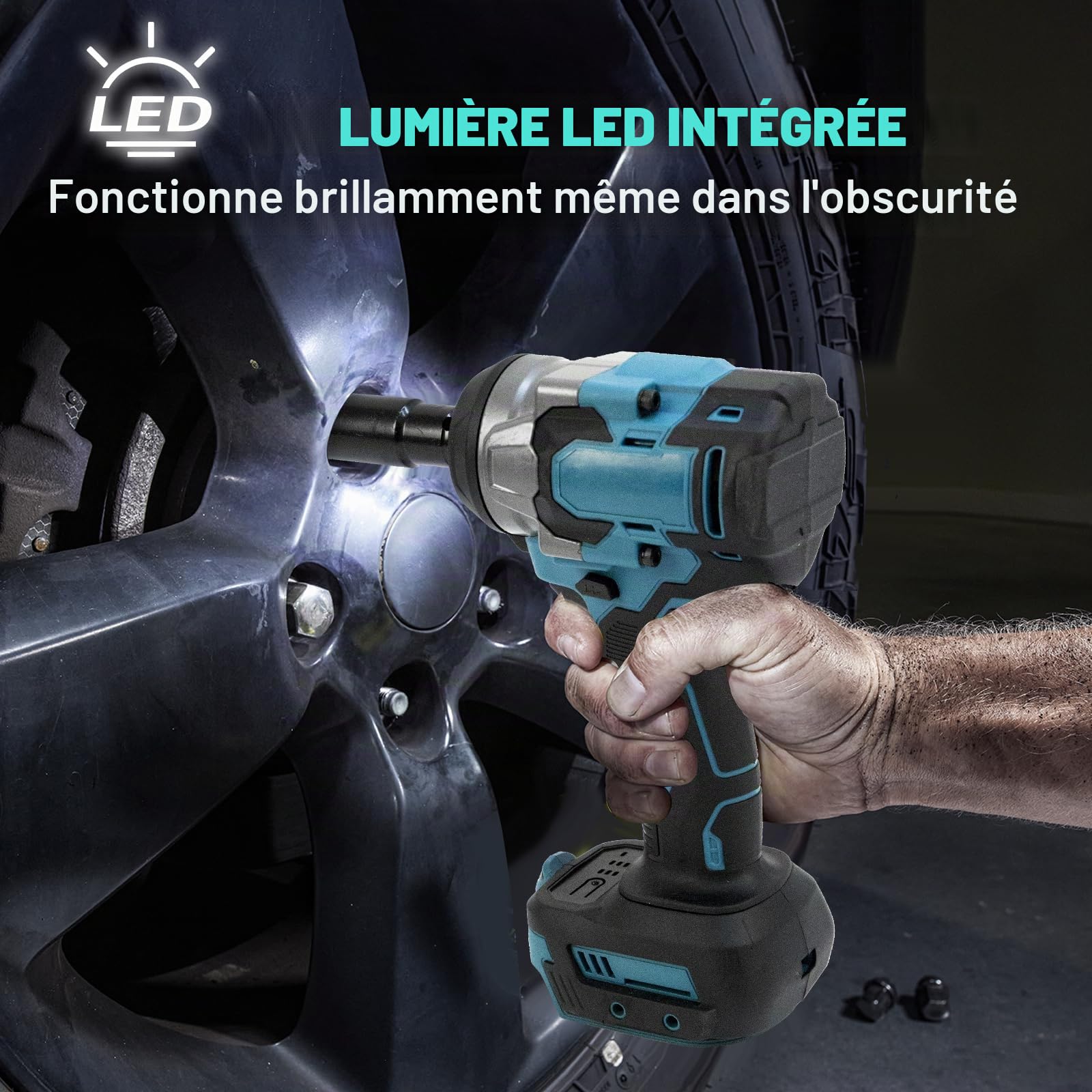 LIROPAU Clé à Chocs sans Fil Brushless 700Nm Boulonneuse à Choc Electrique