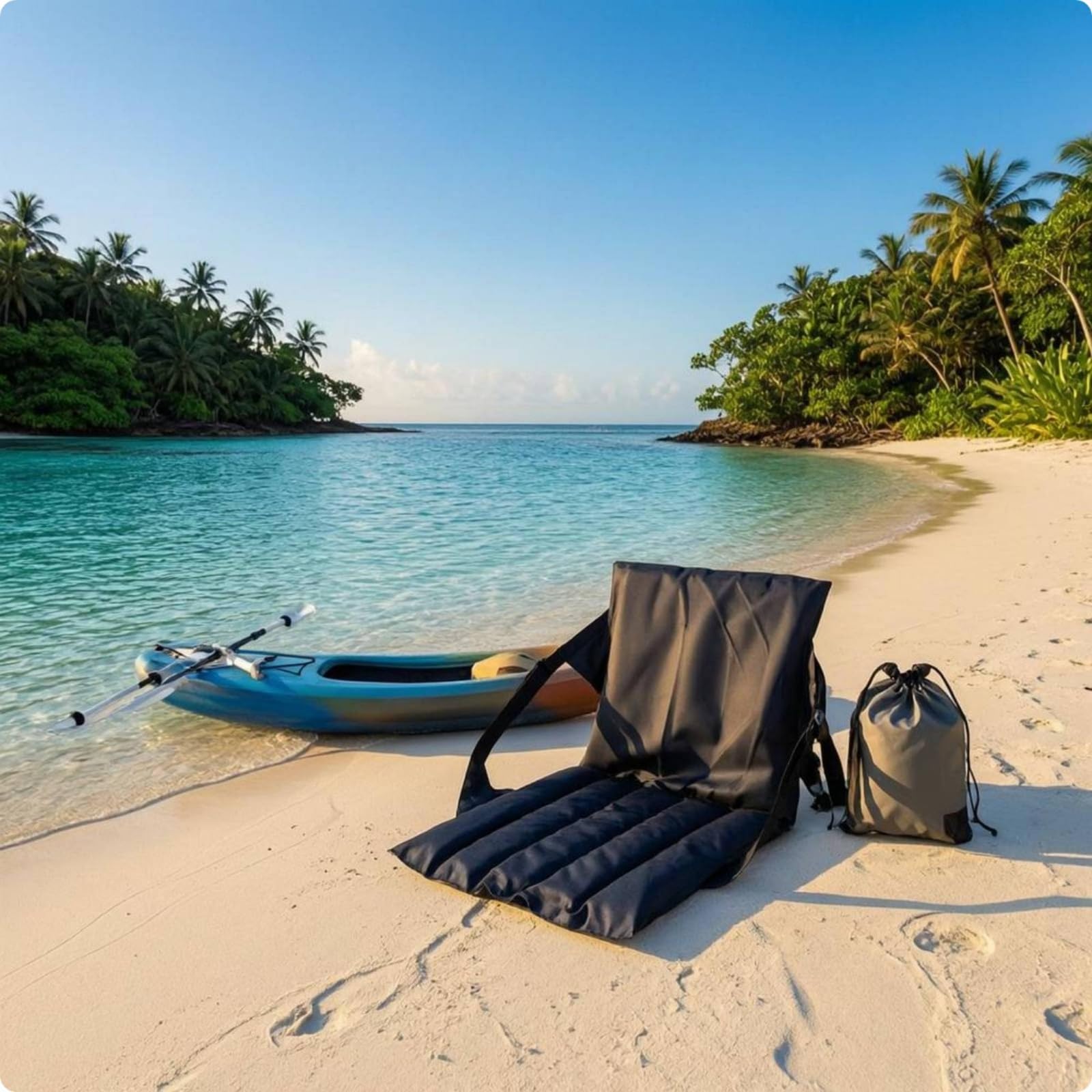 Respaldo para Kayak Asiento Cojín Soporte Lumbar Respaldo Acolchado con Malla Elástica y Correas de Ajuste Adecuado para Kayak Rafting Surf Costeras Turismo Náutico, Rojo