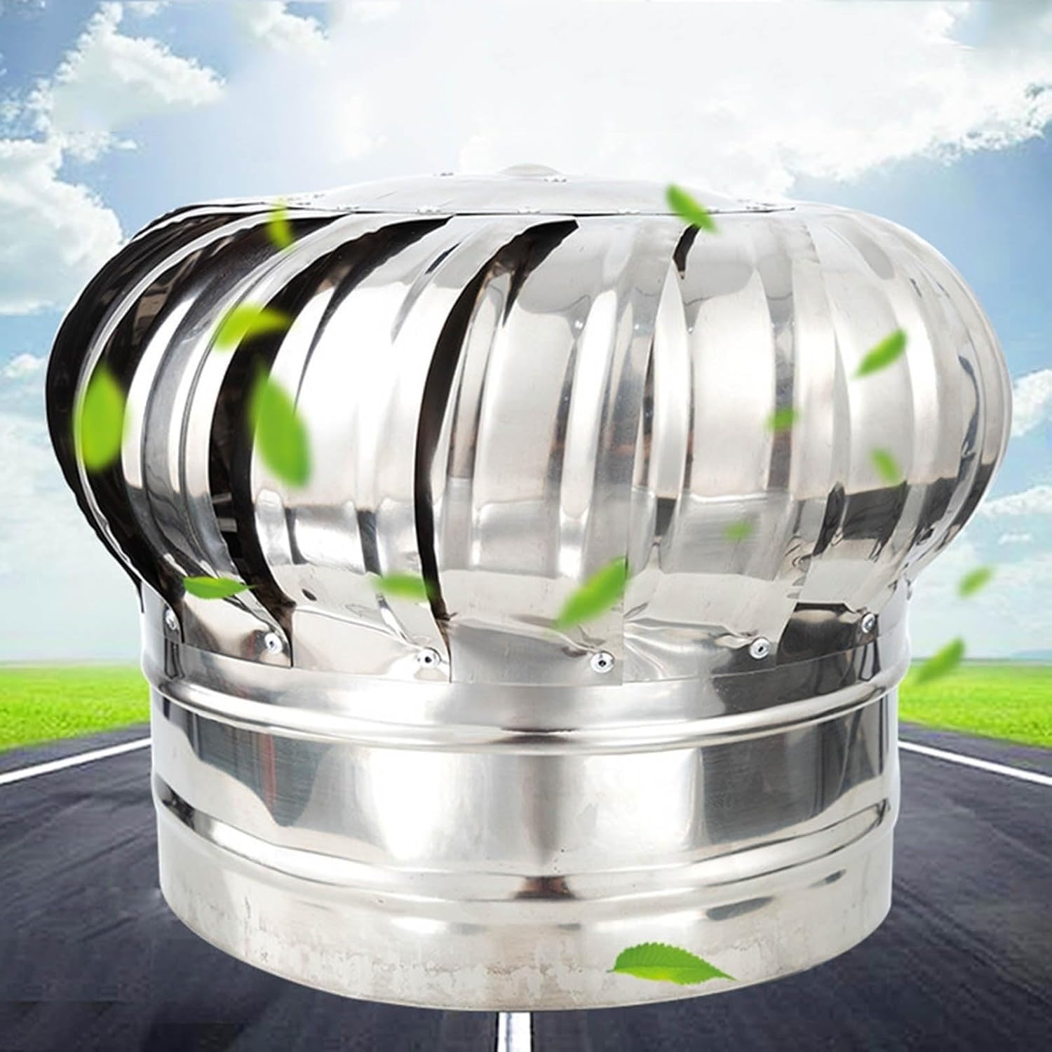 JvFbjLF Roof Vent Fans Stainless Steel Turbo Vents Rotating Roof Vents(110mm)