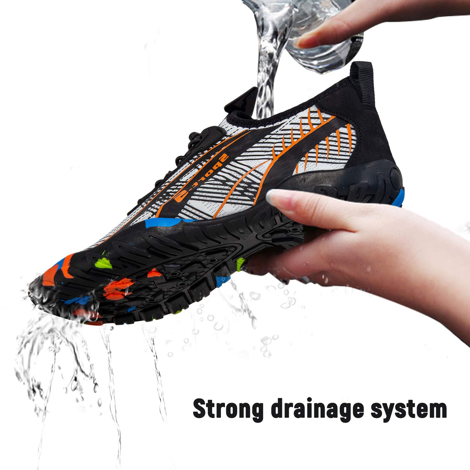 IceUnicorn Strandschuhe Badeschuhe Damen Herren Schwimmschuhe Aquaschuhe Sommer Schnell Trocknend Surfschuhe