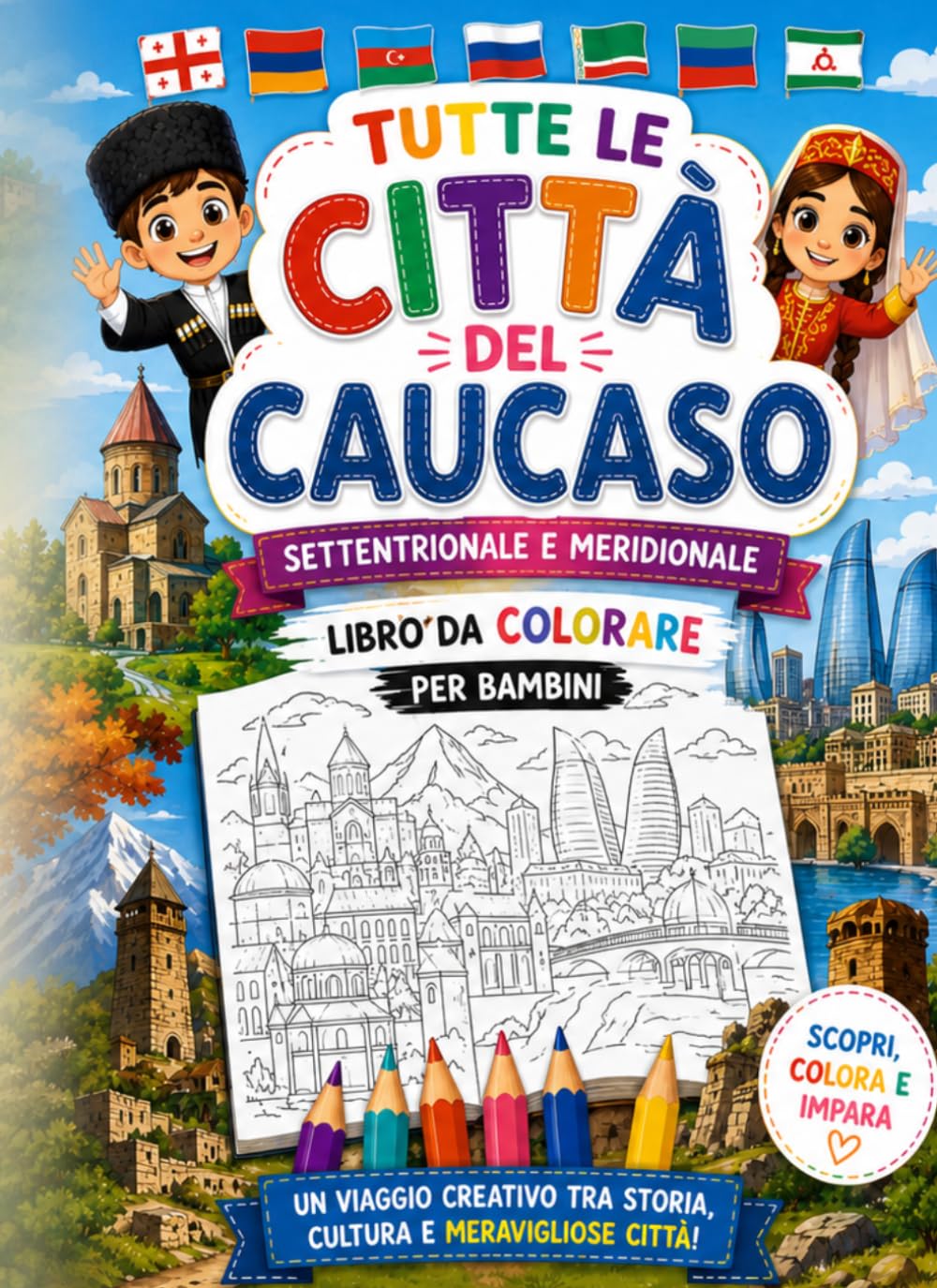 Le città del Caucaso: Libro da Colorare