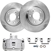 Vista 22 de Detroit Axle - Kit de freno delantero rotores y pastillas de cerámica con clips de hardware de calidad premium para Toyota Sequoia 2008-2017