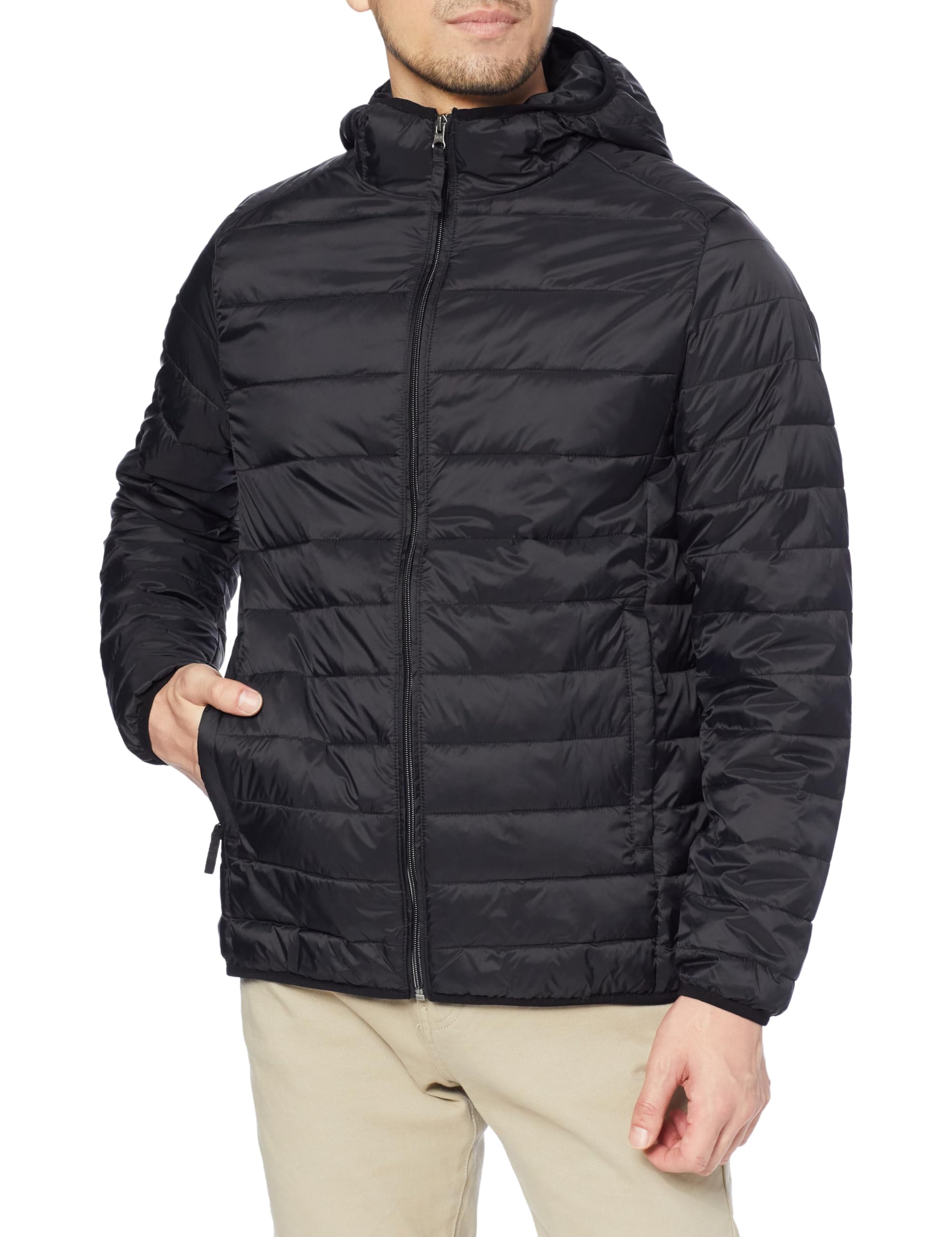 Amazon EssentialsLightweight Packable Waterproof Men's Hooded Puffer Jacket