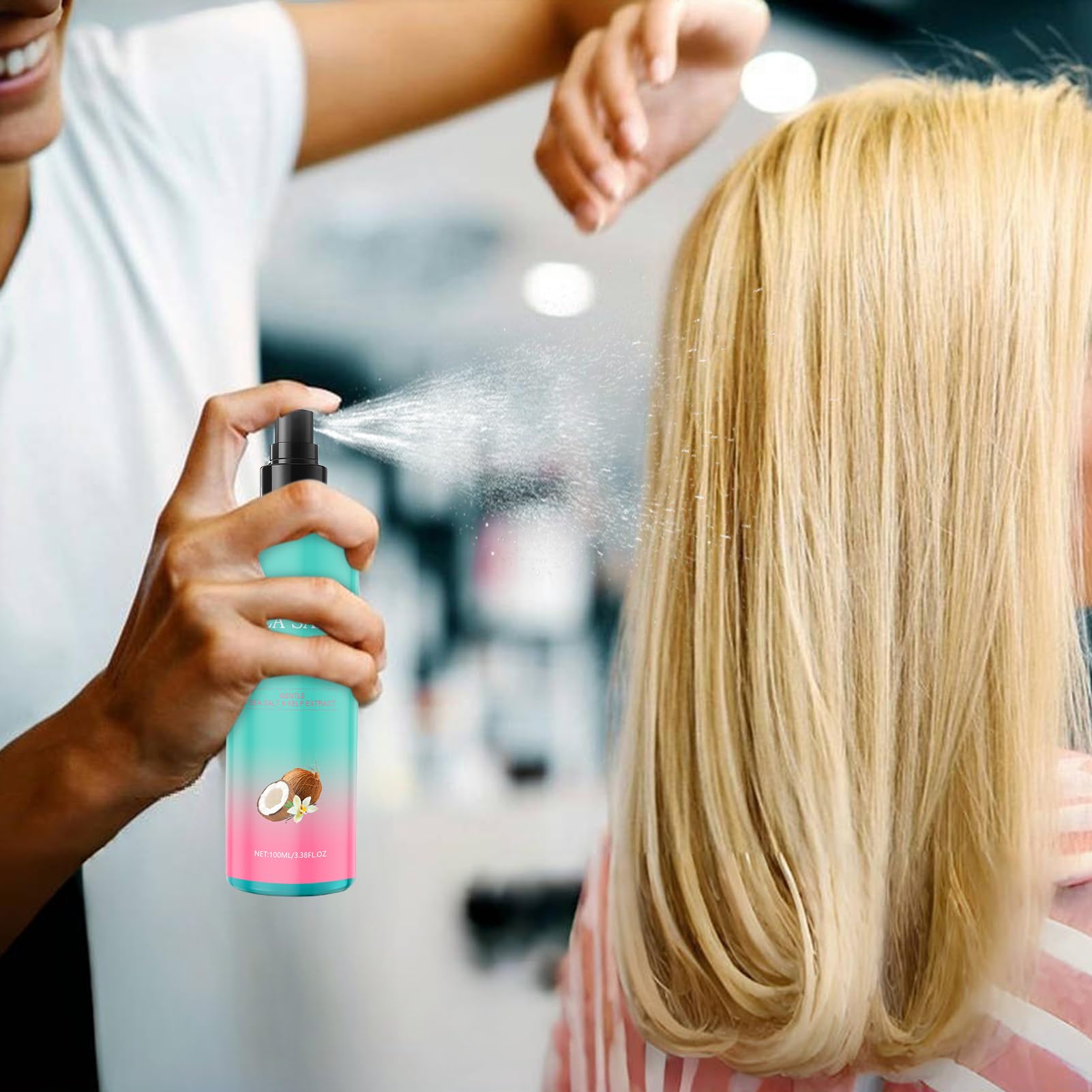 Spray volumizzante per capelli, leggero da 100 ml, testurizzante non grasso, scelta ideale per donne e uomini, uso in salone, viaggi, mattina, spiaggia, notte, routine quotidiana