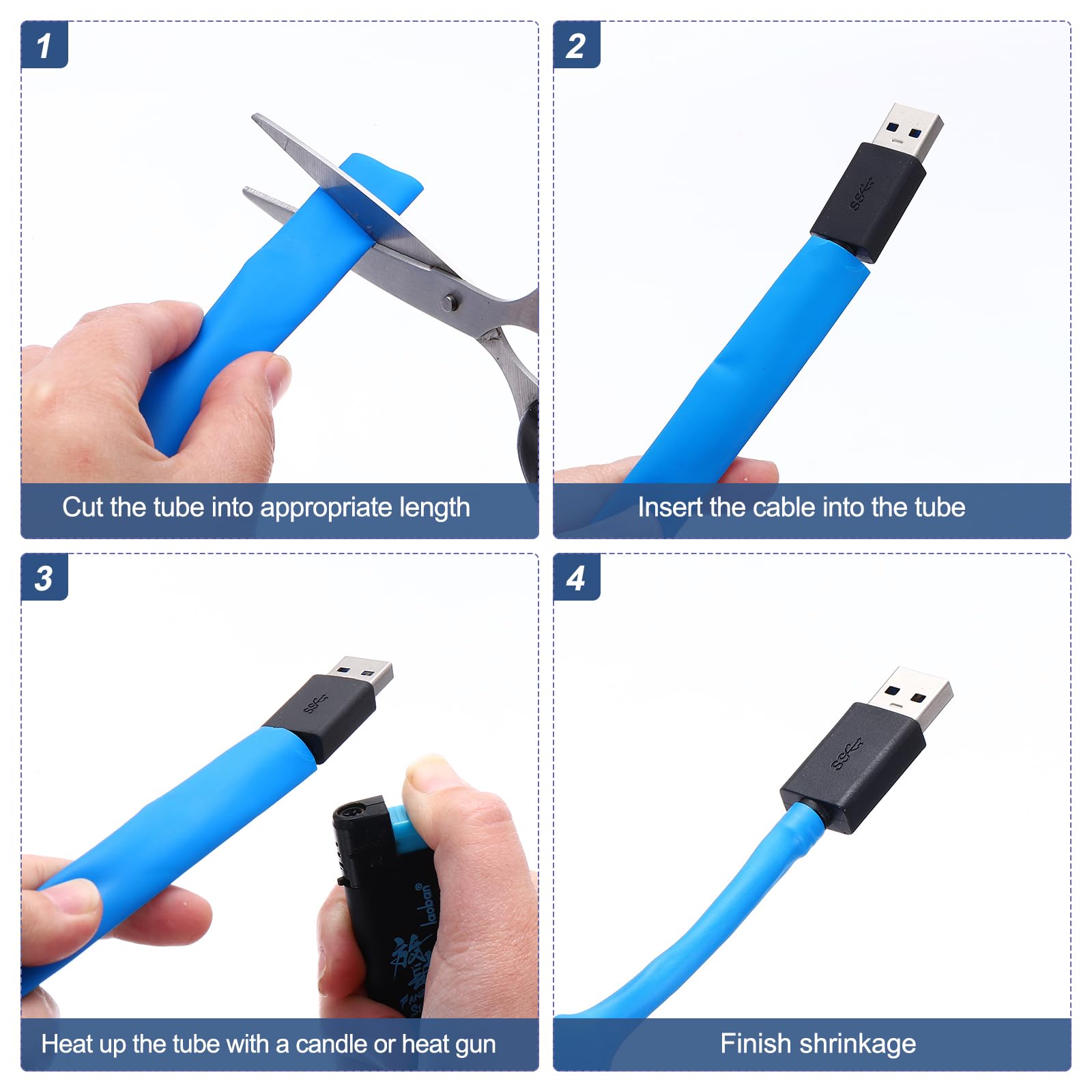 sourcing map Tubo termorestringente impermeabile da 19,1 mm, a doppia parete con adesivo marino a doppia parete foderato industriale termorestringente avvolgimento per cablaggio 19,8 m 3/4 pollici,