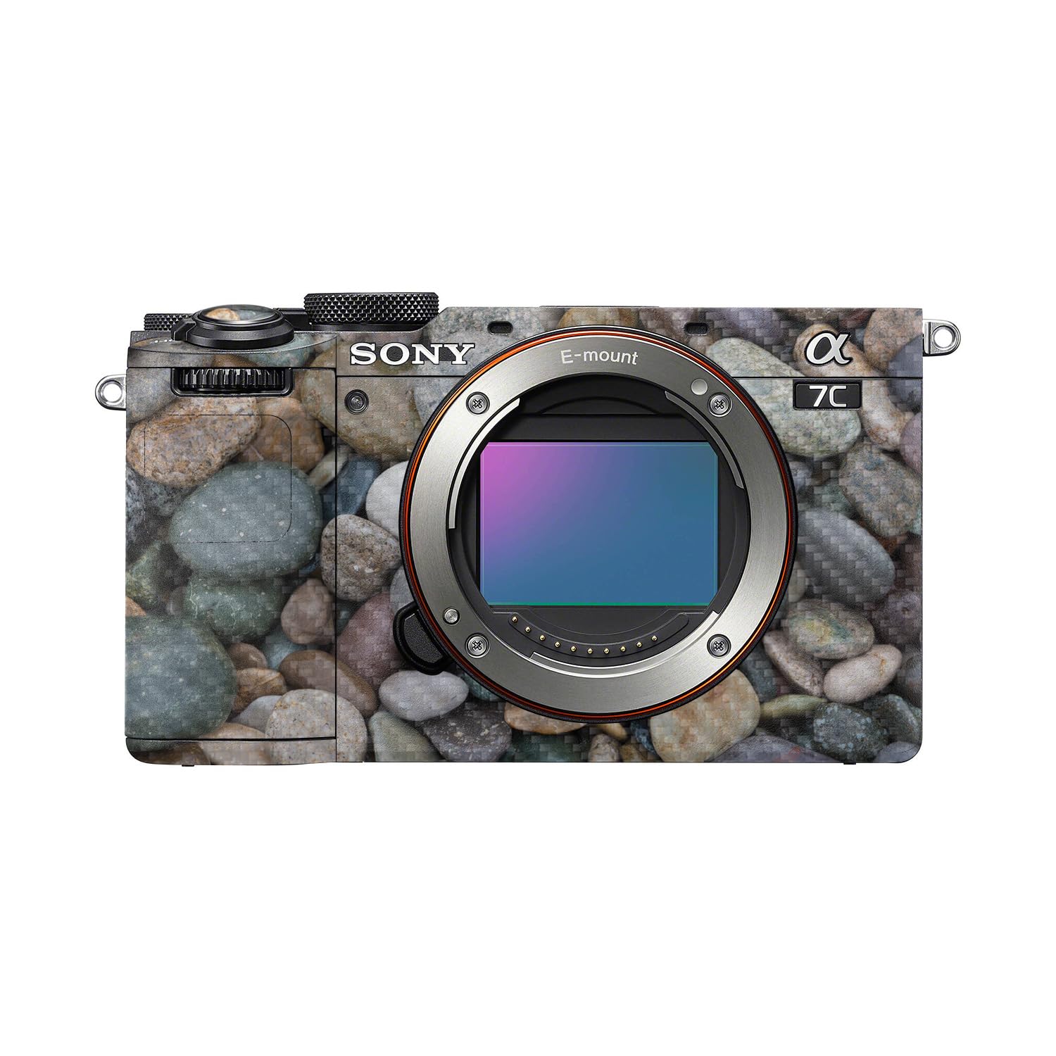 Carbon Fiber Camera Skin Compatible with Sony A7C Mark II (2023) - Riverbed - Premium 3M Vinyl Protective Wrap Decal Cover - Easy to Apply | Crafted in the USA by MightySkins