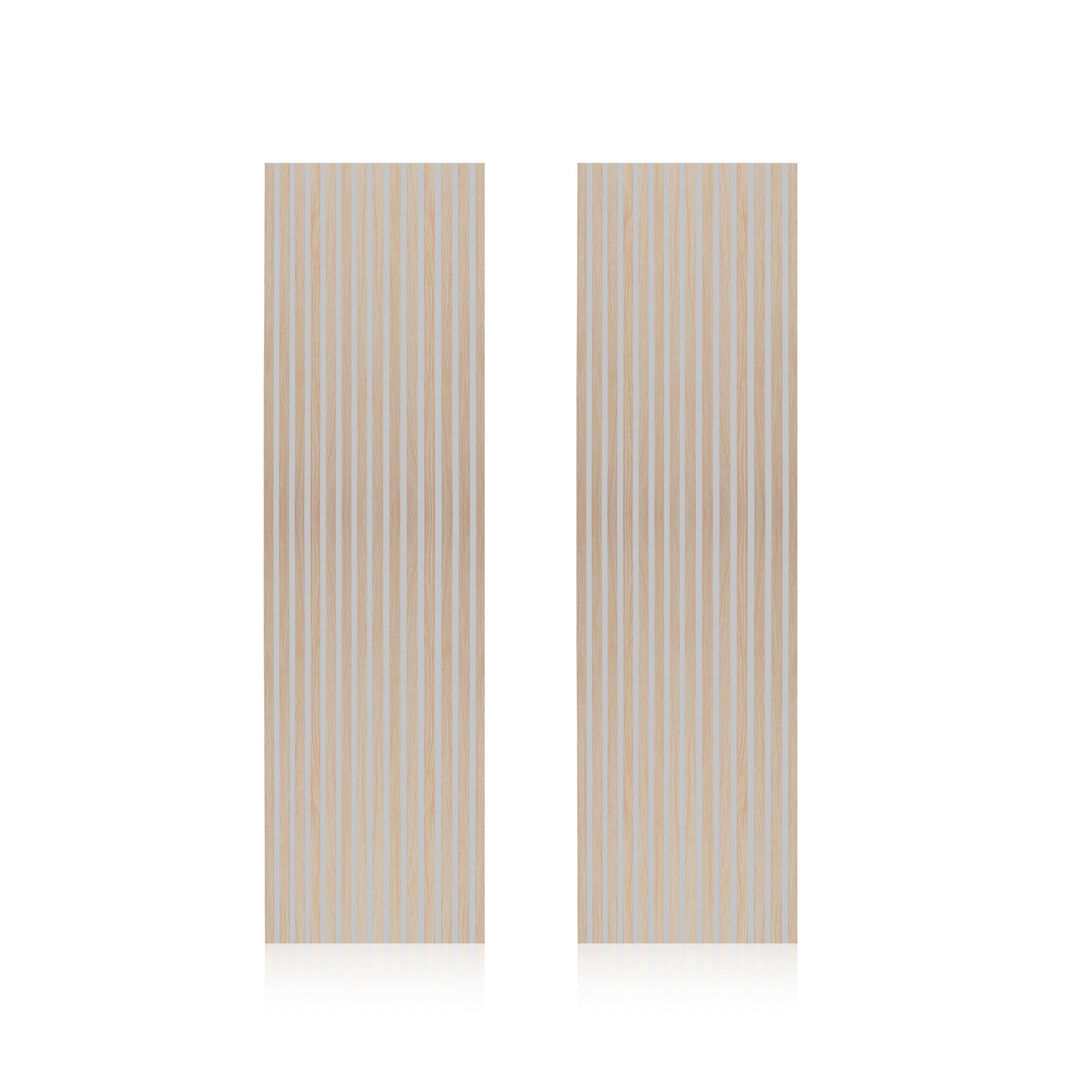 duehome |Noiseless, Pack 2 Paneles Termo-Acústicos, Panel Aislante, Revestimiento Decorativo, Acabado en Roble con Base en Gris, Medidas: 60 cm (Ancho) x 240 cm (Alto) x 2,2 cm (Fondo)