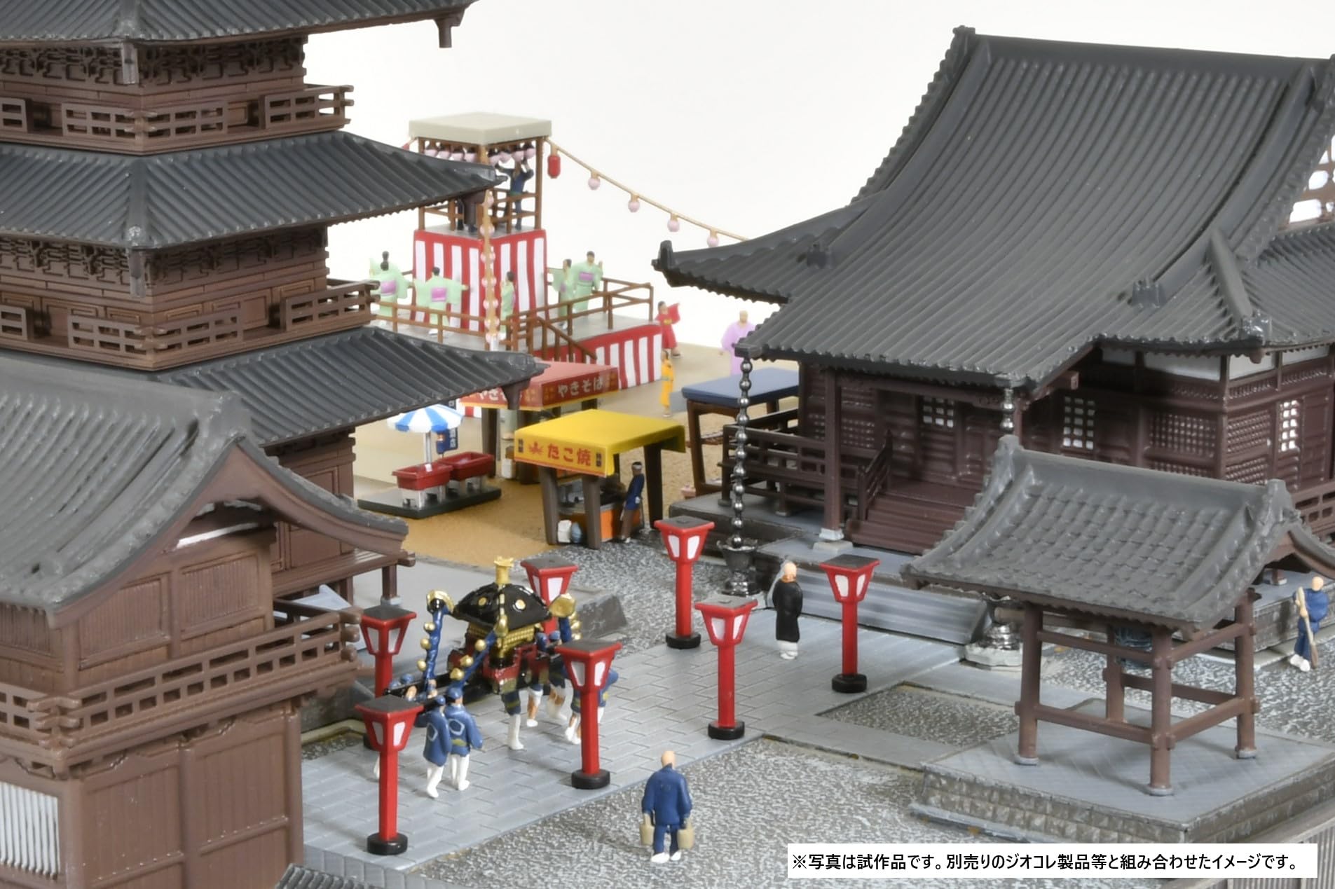 ジオコレ　情景コレクションシリーズ　神社　神輿行灯　露店ACD ジオコレ 情景コレクションシリーズ 神社 神輿行灯 露店ACD 模型