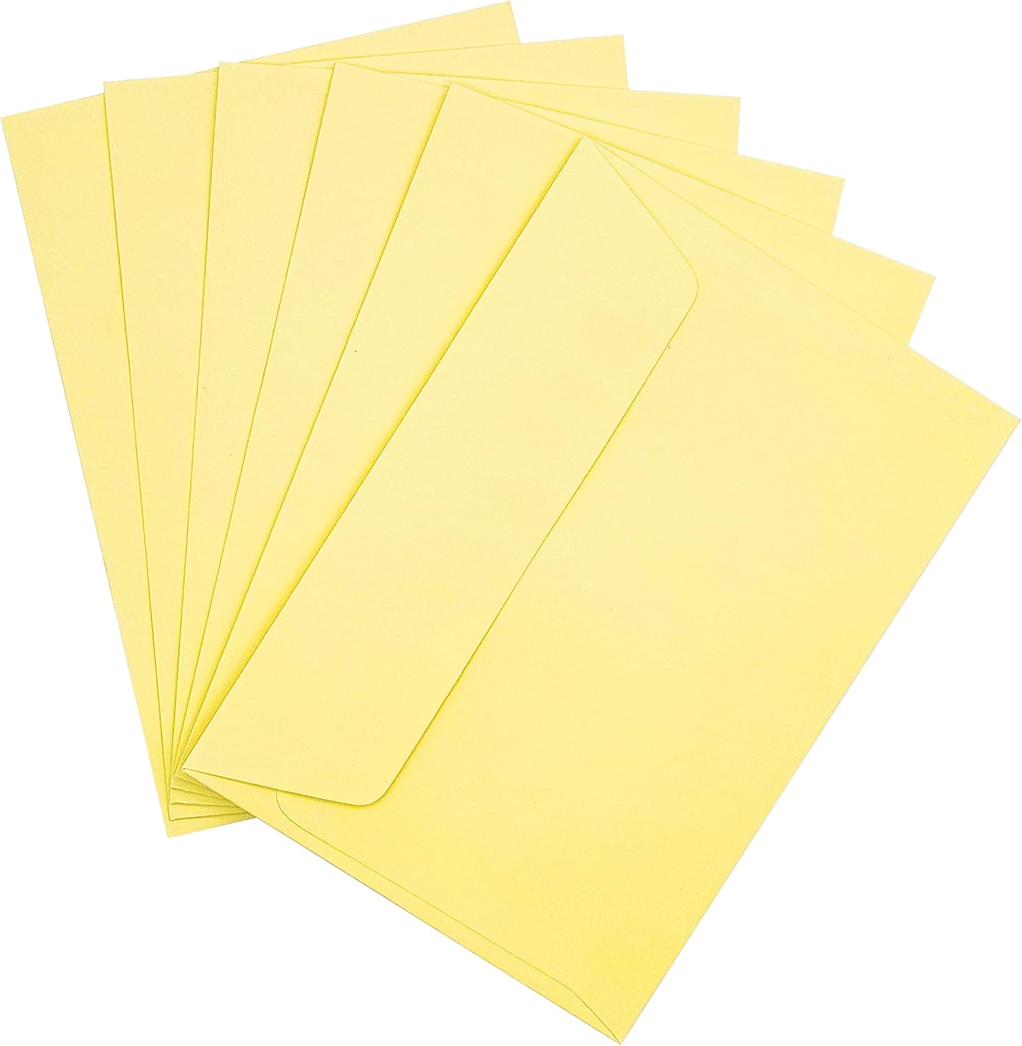 Raylu Paper® - Pack of 20 Small Coloured Envelopes with Adhesive Closure and No Window for Party, Wedding, Birthday or Christmas Gifts, Coloured Envelopes Size C6 114x162mm (Light Yellow)