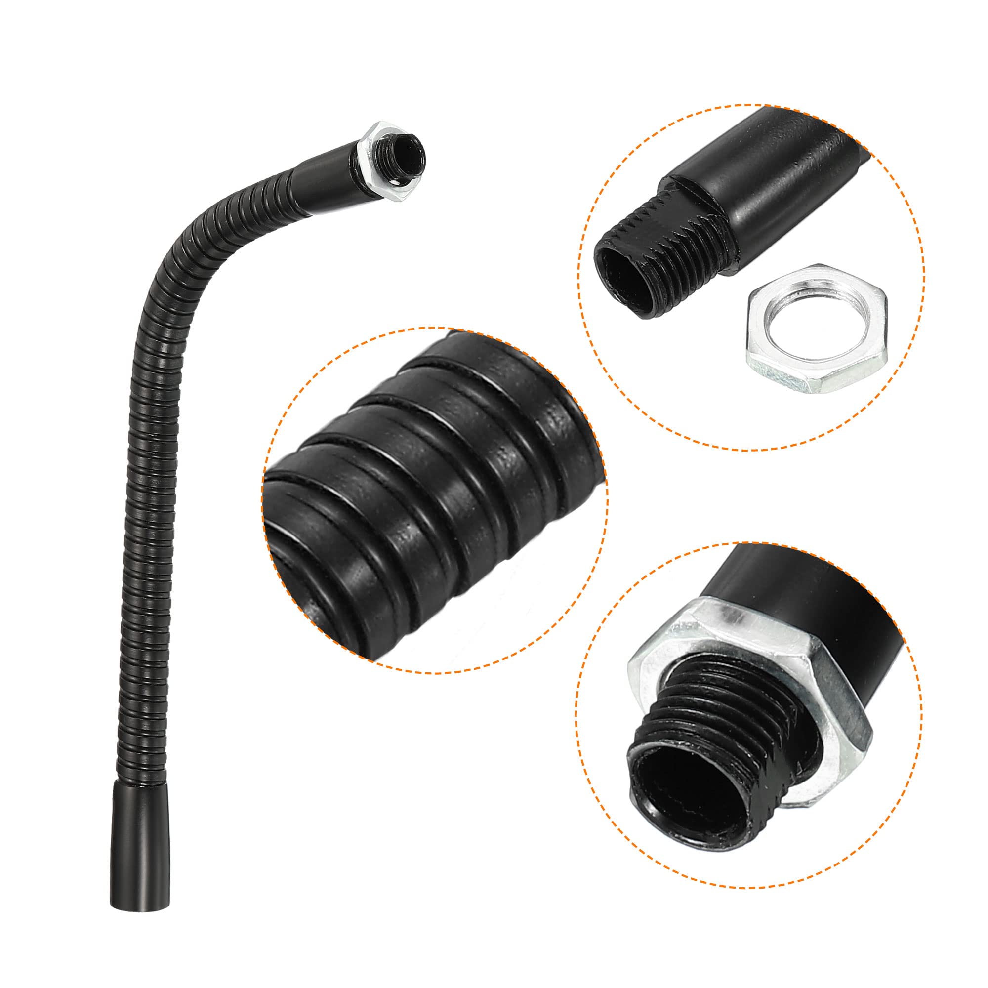 Support Microphone 13" Microphone Col Cygne, 2Pcs 5-8"-27 Filetage Métal Universel Tuyau Flexible Bras Col Cygne Microphone Camera