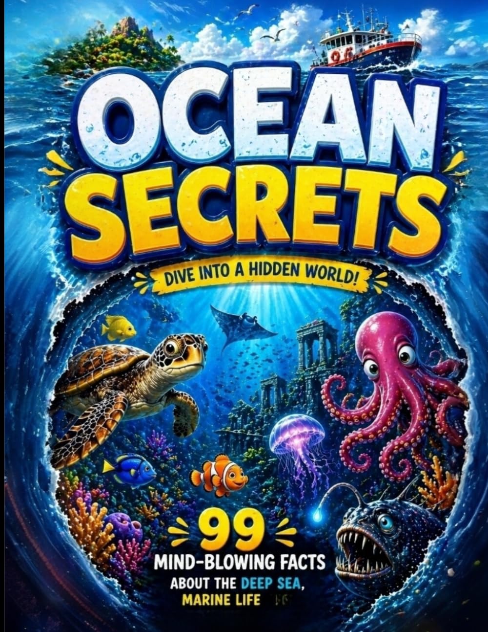 Ocean mysteries: 99 mind-blowing facts about deep sea,marine life