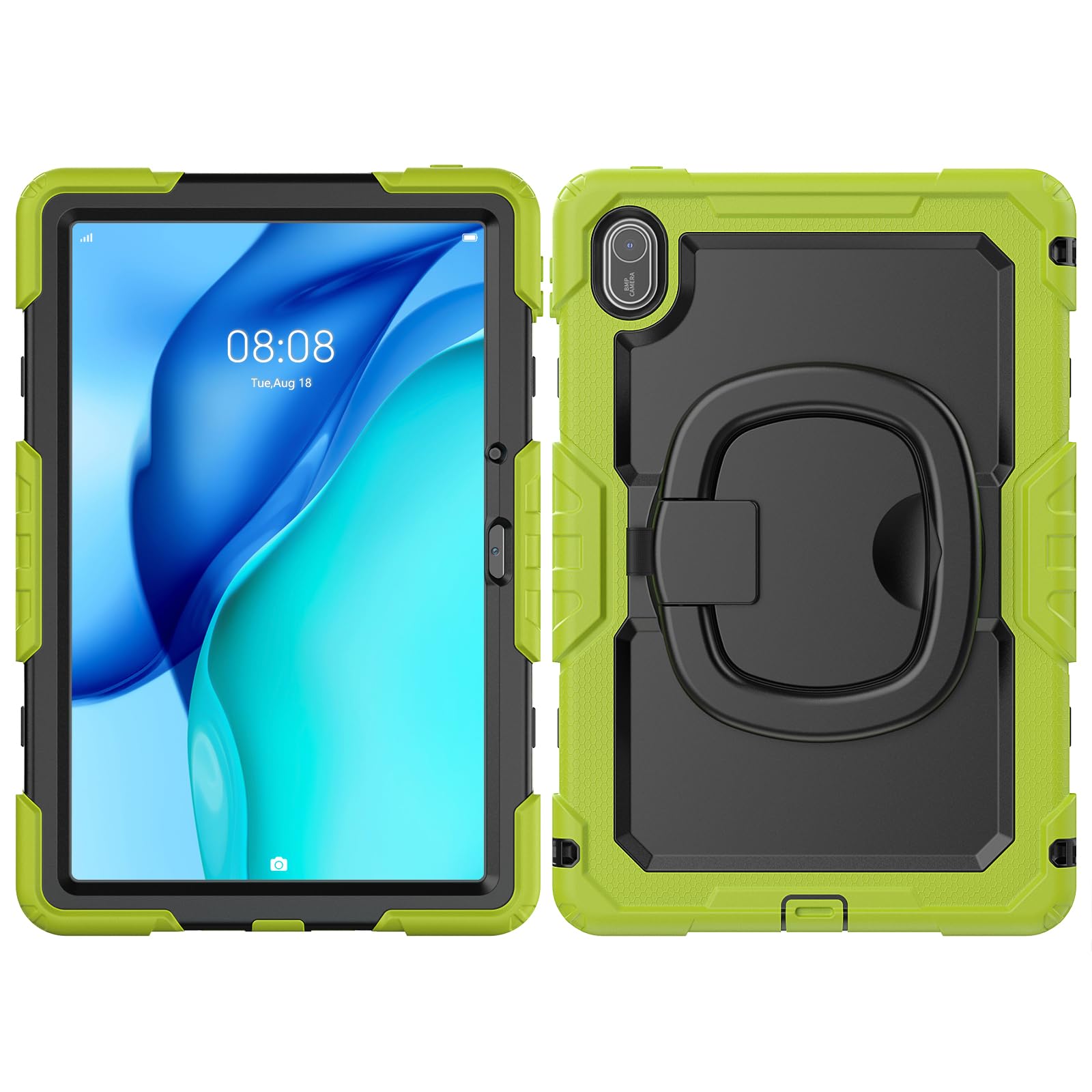 Protection Huawei MatePad SE 11 2024 robuste silicone jaune vert - 8