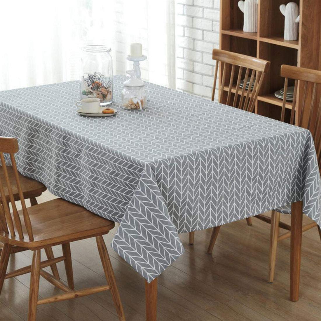 Nappe lavable imperméable grise anti-tache effet déperlant table