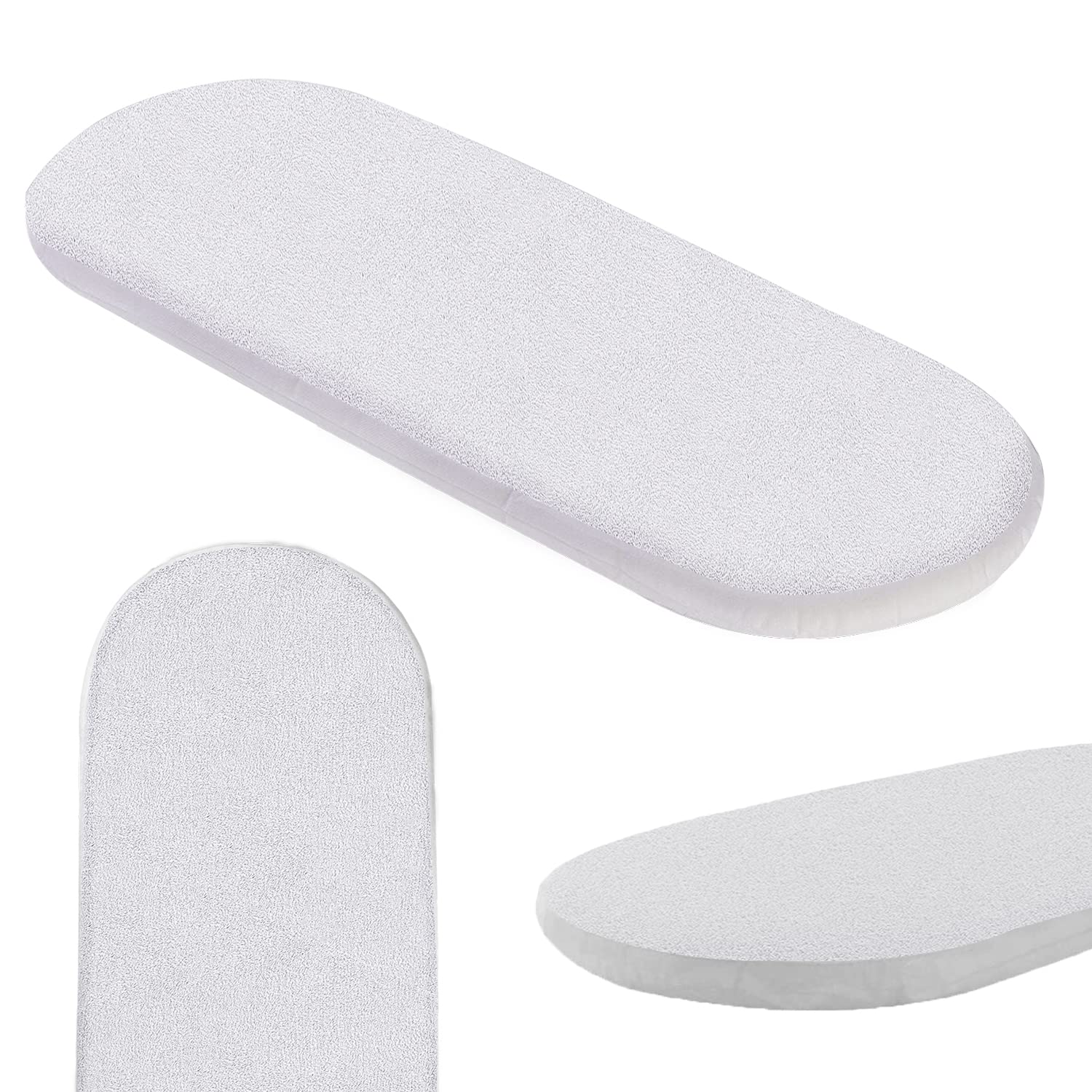 Ecobiz White 100% Cotton Waterproof Moses Basket Mattress Protector - Washable, Soft Absorbent, Anti-Allergy, Non-Noisy, Breathable