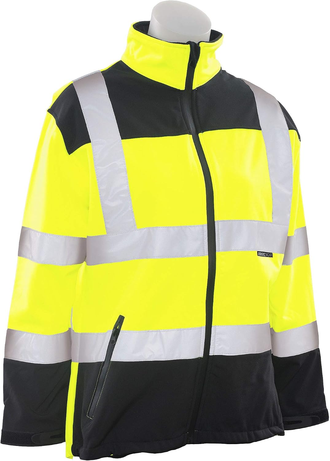 ERB 62201 W651 Women's Softshell Jacket, Lime/Black, 3X-Large