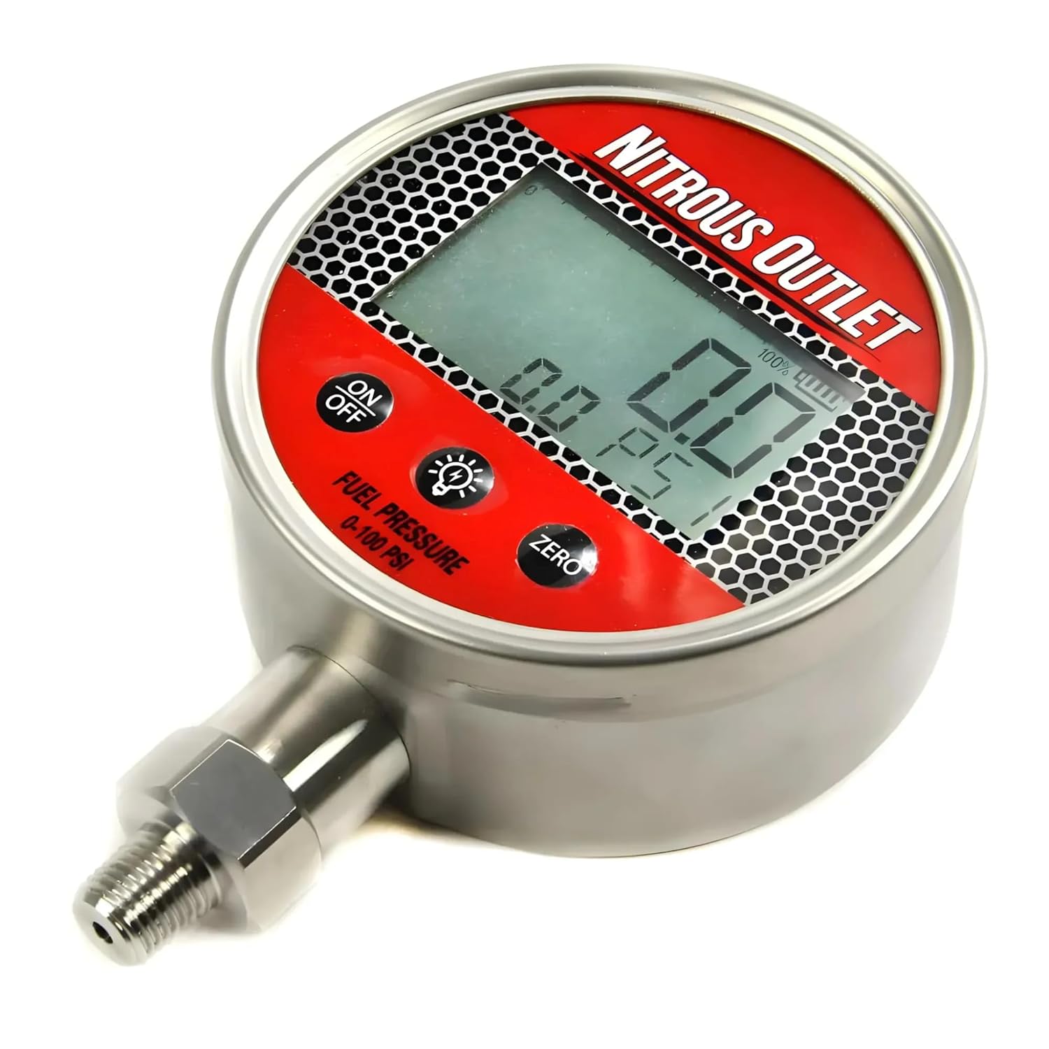 Nitrous Outlet Digital Fuel Pressure Gauge, (0-100psi)(1/4" NPT Thread)