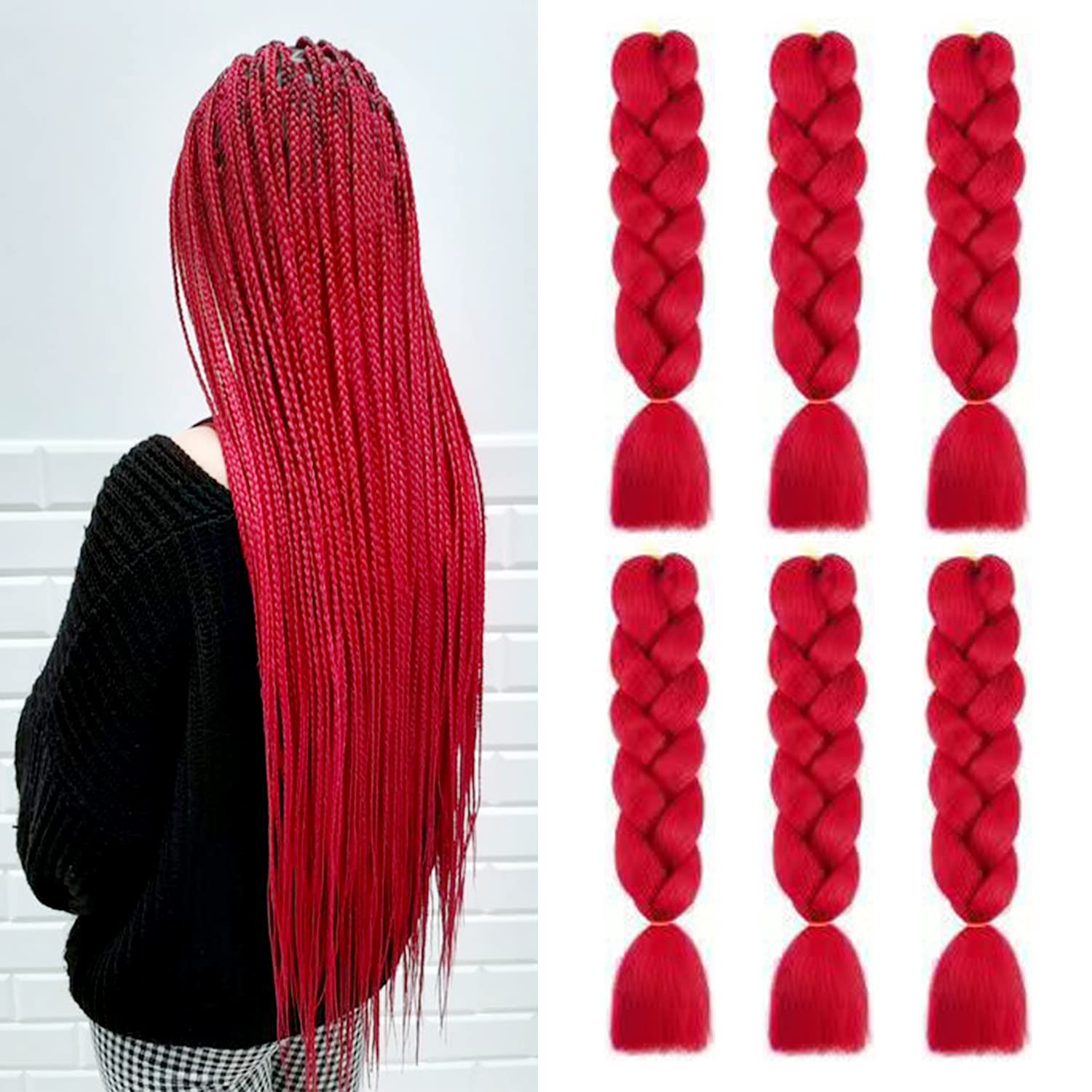 Buy Ombre Braiding Hair Red Braiding Hair Extensions 24inch Braiding