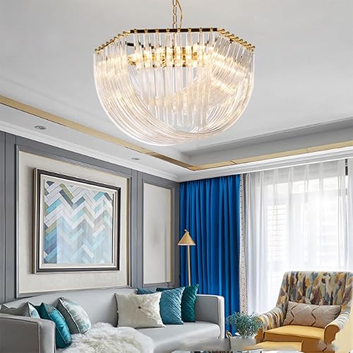 Miniatura 3 de American Novel Decorated Gold Chandelier Metal E14 LED Pendant Lights Retro Loft Adjustable Chain Hanging Lamp Living Room Lustre Lamparas