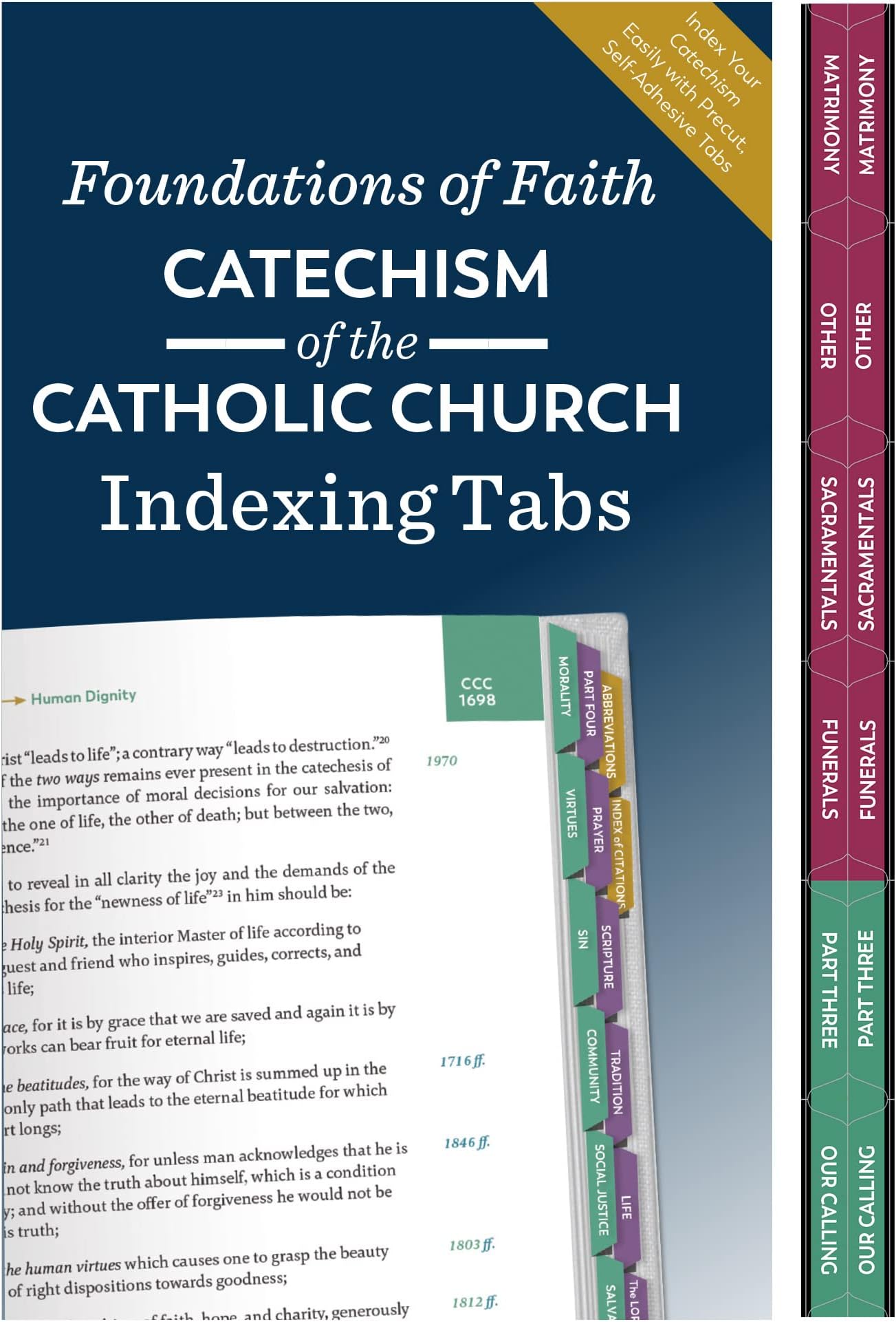 Foundations of Faith Catechism of the Catholic Church Indexing Tabs