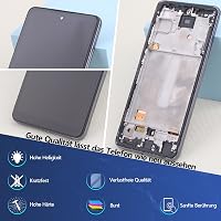 RongZy Samsung Galaxy A52s 5G LCD Kijelző és Érintőképernyő Csere Készlet Kerettel - Fekete Színben, Szerszámokkal, A528B 2021 Modellhez 5