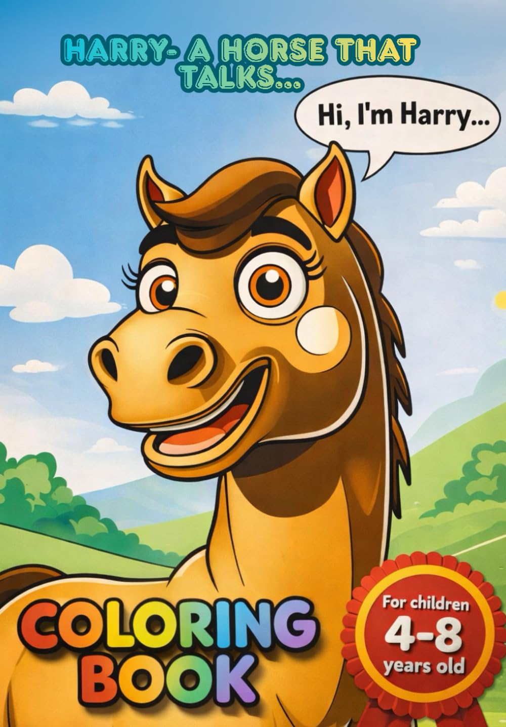 Harry-A horse that talks, coloring book (colouring book for children - Harry - the talking horse)