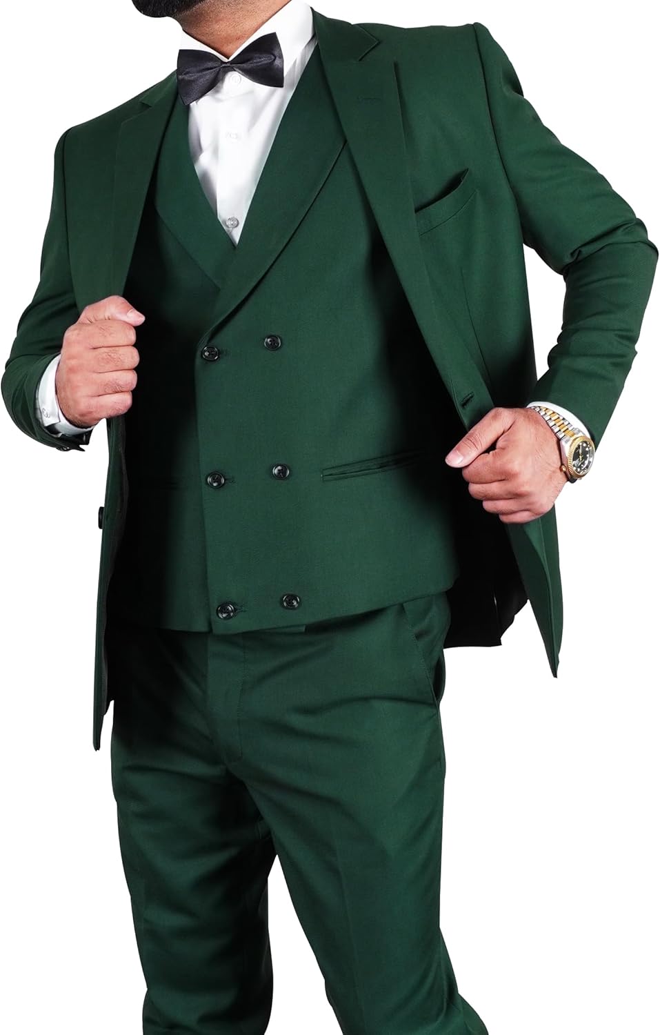 Mens 3 Piece Suit Slim Fit Elegant Business Wedding Groom Prom Party Blazer Vest and Pants Dinner Tuxedo Suit Set - Image 3