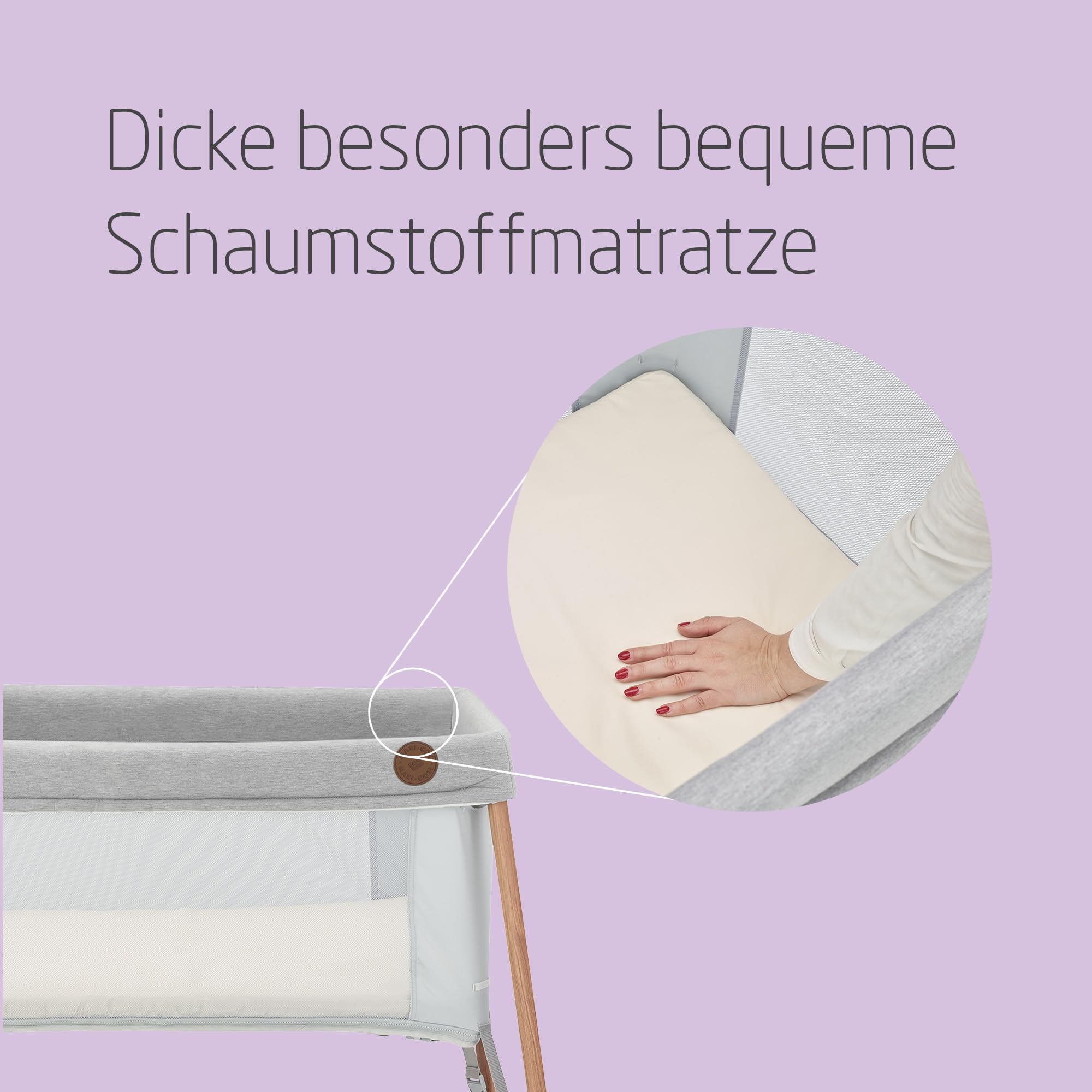 Maxi-Cosi Iris 2-in-1-Reisebett Baby, 0 – 3 Jahre, bis zu 15 kg, kompaktes Reisebettchen, 2 Schlafebenen, faltbar, Schaumstoffmatratzen, Seitenteile aus Netzmaterial, Reisetasche, Essential Grey