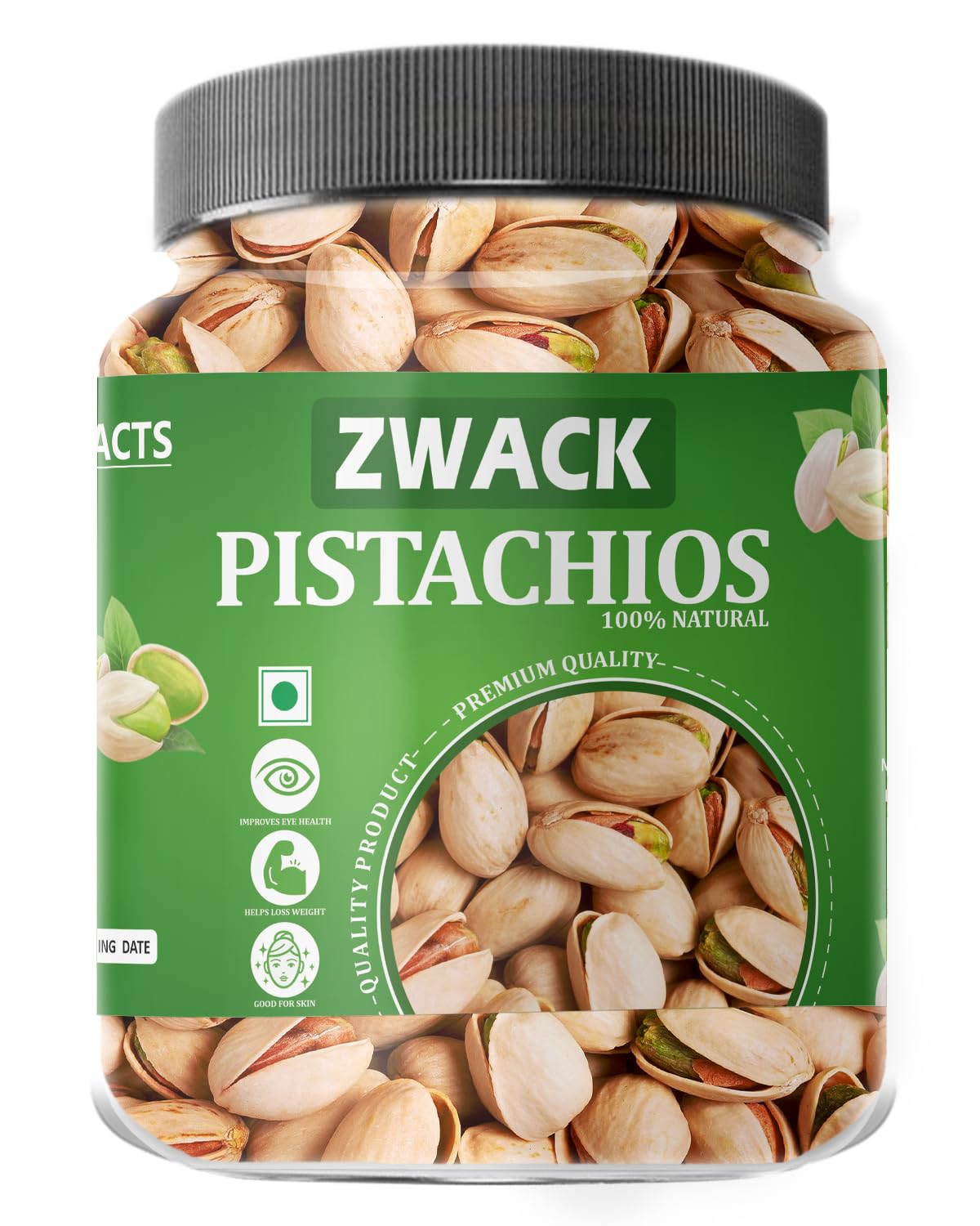 ZWACK 250gm Premium Pista Crunchy Pistachios | Tasty & Healthy Nuts Dry Fruits|Rich in Protein, Fibre, Gluten Free & Low Calories | Healthy SnacAks | Dry Fruit Gift Pack (250gm) (B0D7MR9FV4) Amazon Price History, Amazon Price Tracker