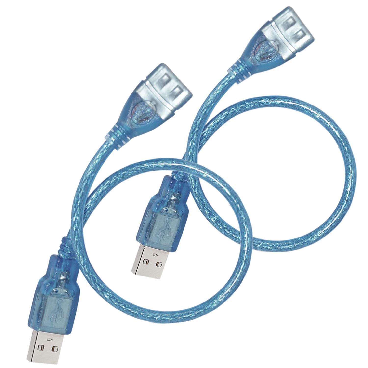 KEBILSHOP Pack of 2 30cm USB 2.0 Male to Female Cable High-Speed USB 2.0 A to A Extension Cable for Data Transfer Compatible with Laptop,Hard Disk,Camera,Laptop Cooler,DVD Player and More|Blue (B08Q3C239W) Amazon Price History, Amazon Price Tracker