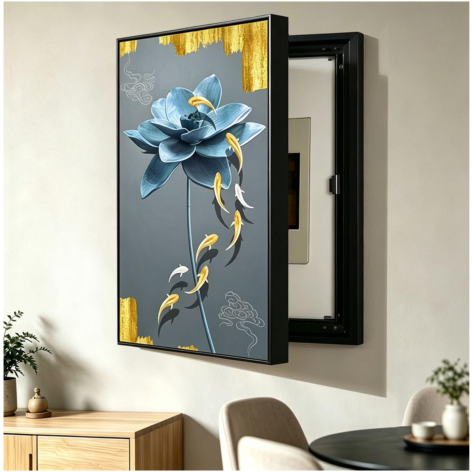 Scatola per contatore di elettricità, decorazione per pittura