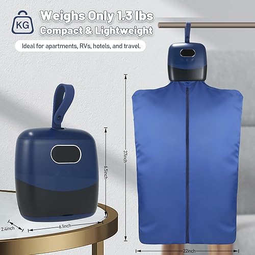 Vista 3 de Secadora de ropa portátil, mini secadora plegable compacta