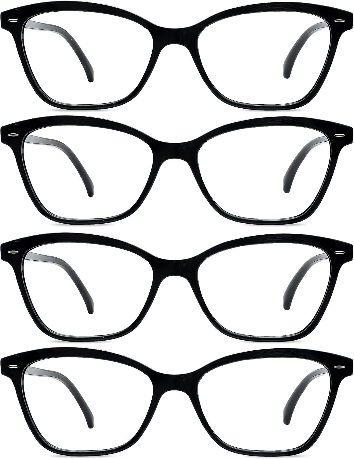 Reading Glasses for Women,Blue Light Cat Eye Readers,4 Pack(