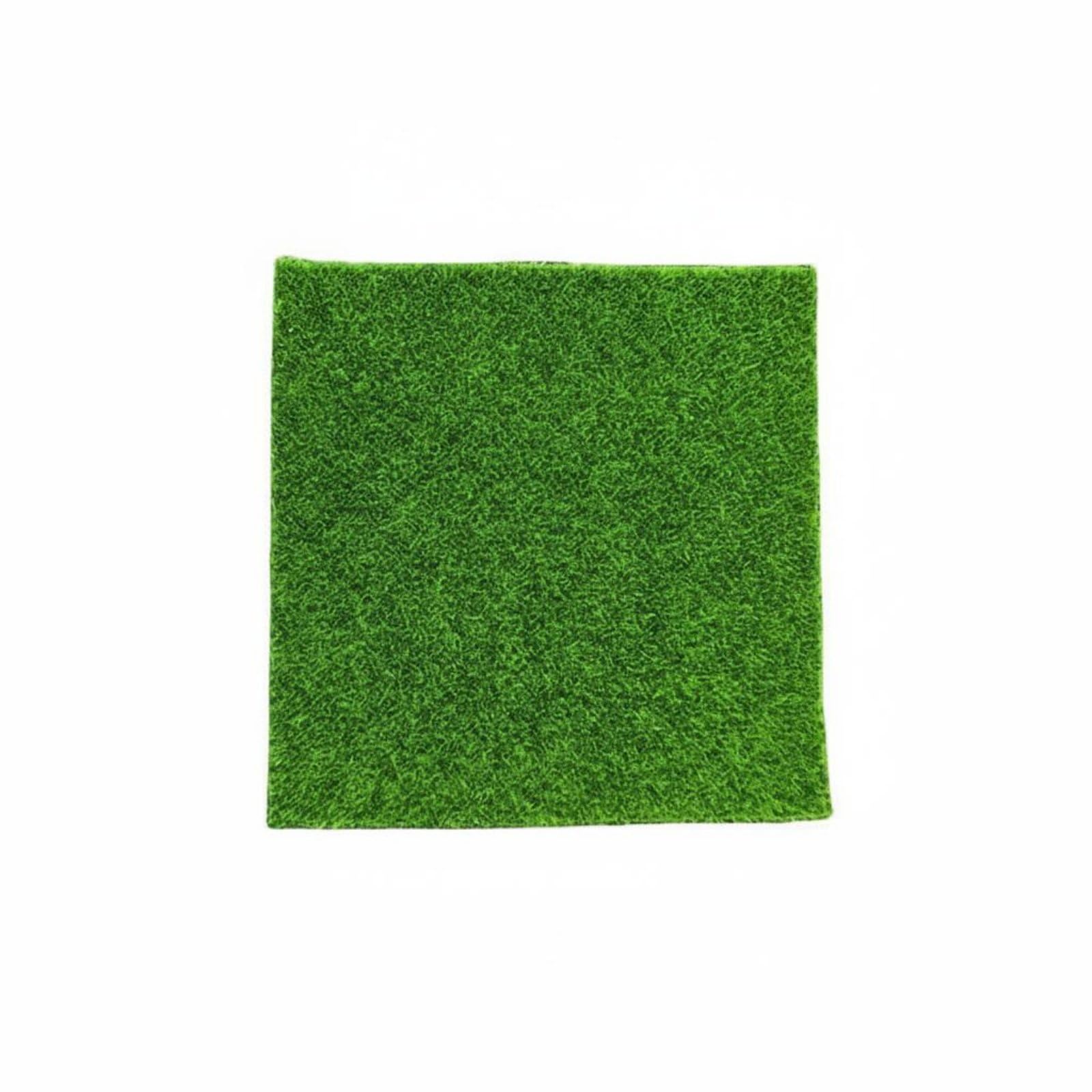 BNF® DIY Decoration Fake Foliage Sheet Realistic Look Simulation Turf Section Easy to Cut Fairy Garden Lawn Multi-Purpose for Model Makers, Crafters, 15-15cm|Home & Garden-image-34