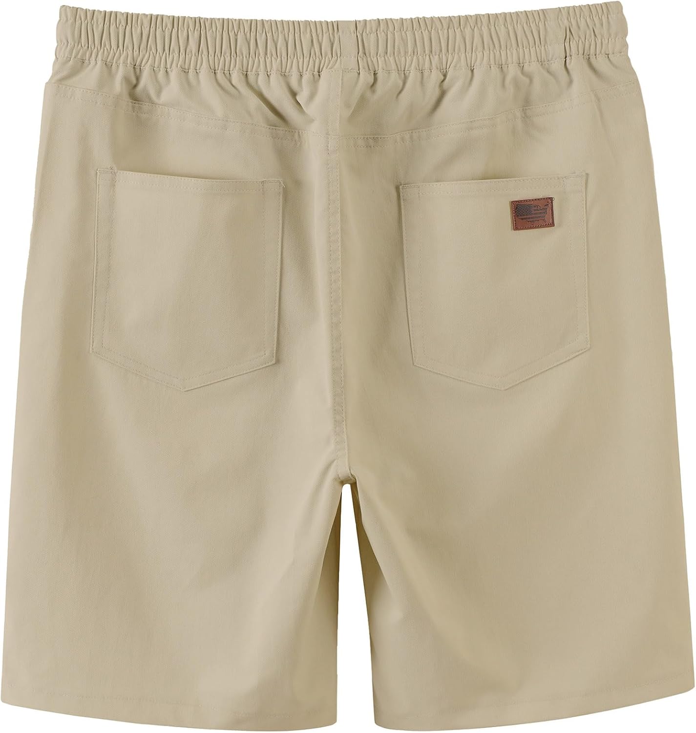 Demucy Mens Casual Shorts Summer Drawstring Twill Chino Short Golf Vacation Jogger Elastic Waist Short with 4 Pockets - Image 5