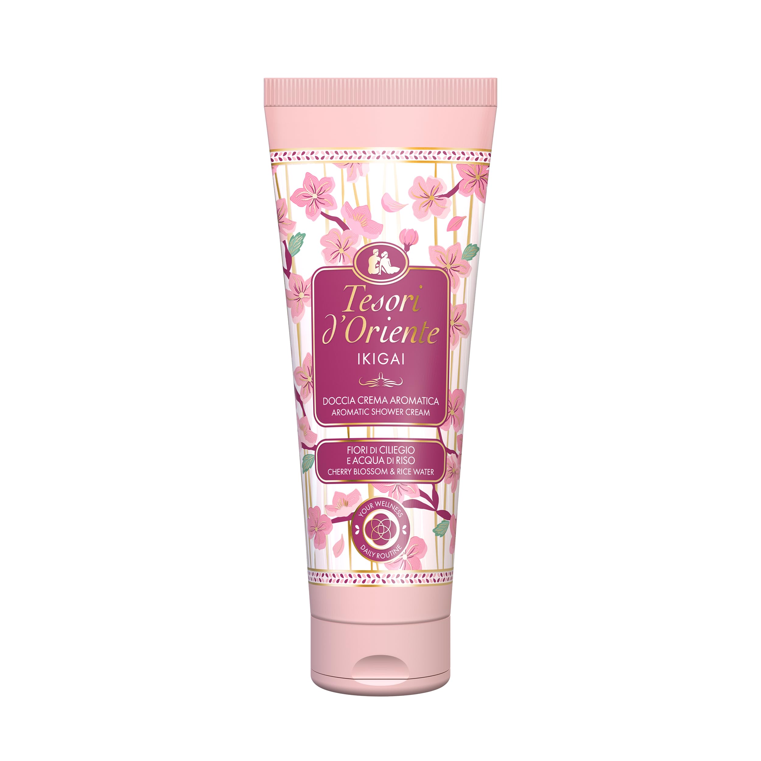 Tesori d'Oriente, Ikigai Doccia Crema, Bagnoschiuma dalle Note Floreali con Acqua di Riso per una Pelle Morbida e Liscia, Dona una Sensazione di Puro Benessere, 250ml