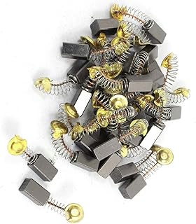 Aexit 30 Pcs Electric Motors 14mm x 8mm x 7mm Carbon Brushes Black for Electric Fan Motors Drill Motor