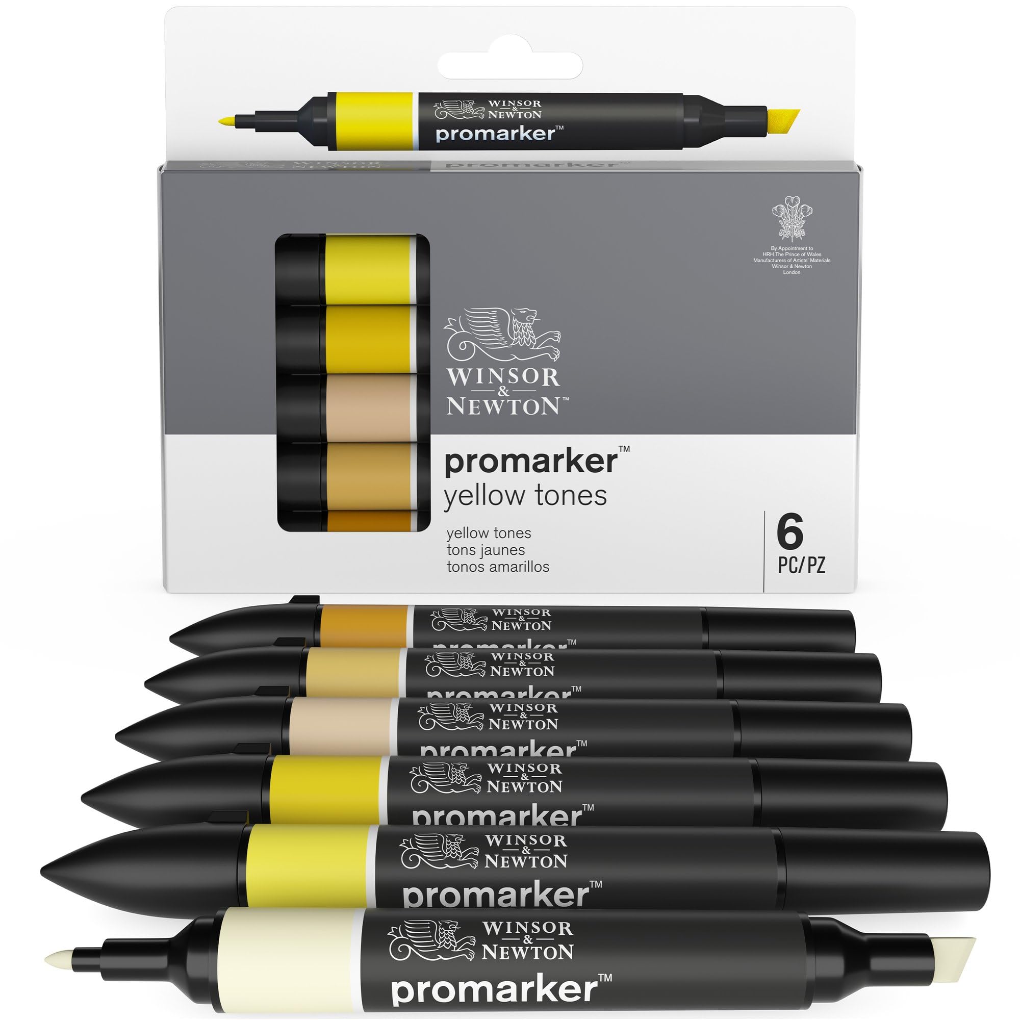 Winsor & Newton Pastel Paper, Buttercup/Lemon/Canary/Vanilla/Mustard/Amber, 6 Gelbtöne, 0290157