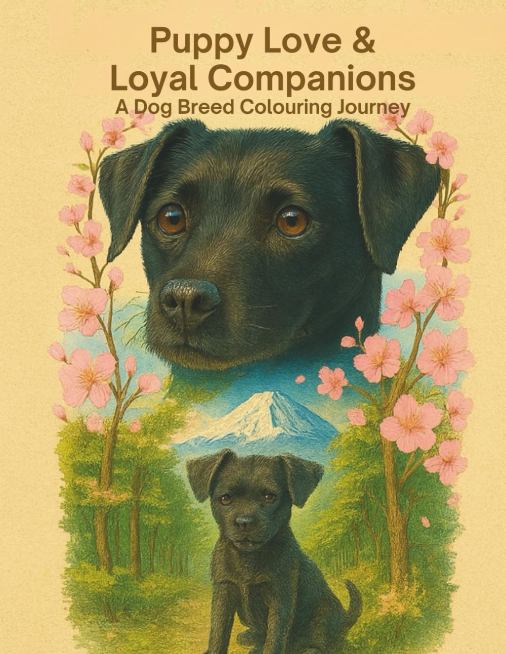 Puppy Love & Loyal Companions: A Dog Breed Colouring Journey: Realistic Dog Breeds and Their Puppies, A Wholesome Adult Colouring Book, dog colouring book