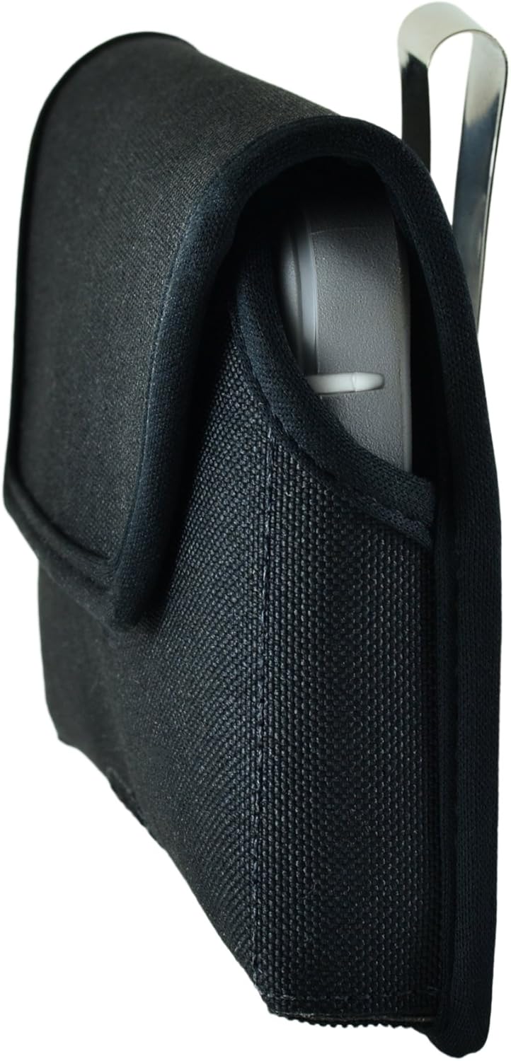 Turtleback Belt Clip Case Made for Samsung Galaxy Note 5 Fits w/OB Defender or Bulky Cases, Black Holster Nylon Pouch with Heavy Duty Rotating Belt Clip Horizontal