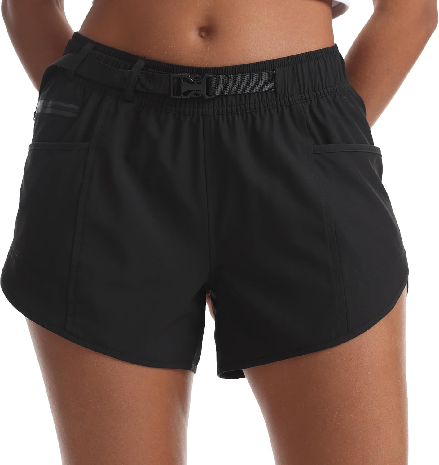 Running Shorts for Women with Liner Athletic Sport Pants Lightweight Gym Workout Shorts with Pockets