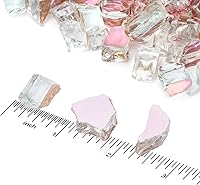 Vista 2 de Skyflame Vidrio de fuego de alto brillo de 20 libras para paisajismo de chimeneas, cobre reflectante de 1/2 pulgada y reflectante de oro rosa