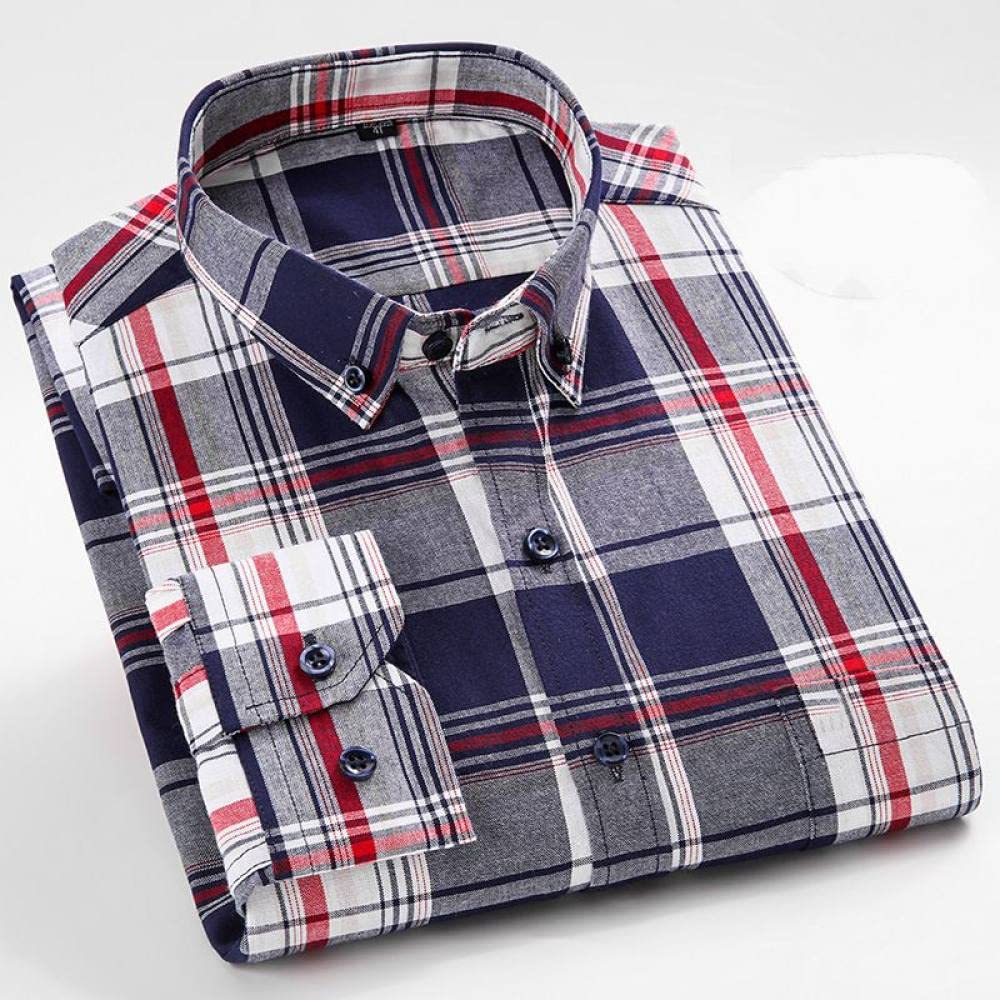 Camicia In Cotone A Maniche Lunghe Da Uomo,Camicia Casual Da Uomo A Maniche Lunghe, Camicie Di Flanella Di Cotone A Quadri Da Uomo Camicia A Quadri Casual Da Lavoro A Maniche Lunghe Camicia A Quadri