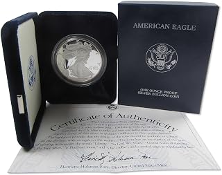 2002 W American Silver Eagle Choice Proof Bullion $1 Coin OGP COA