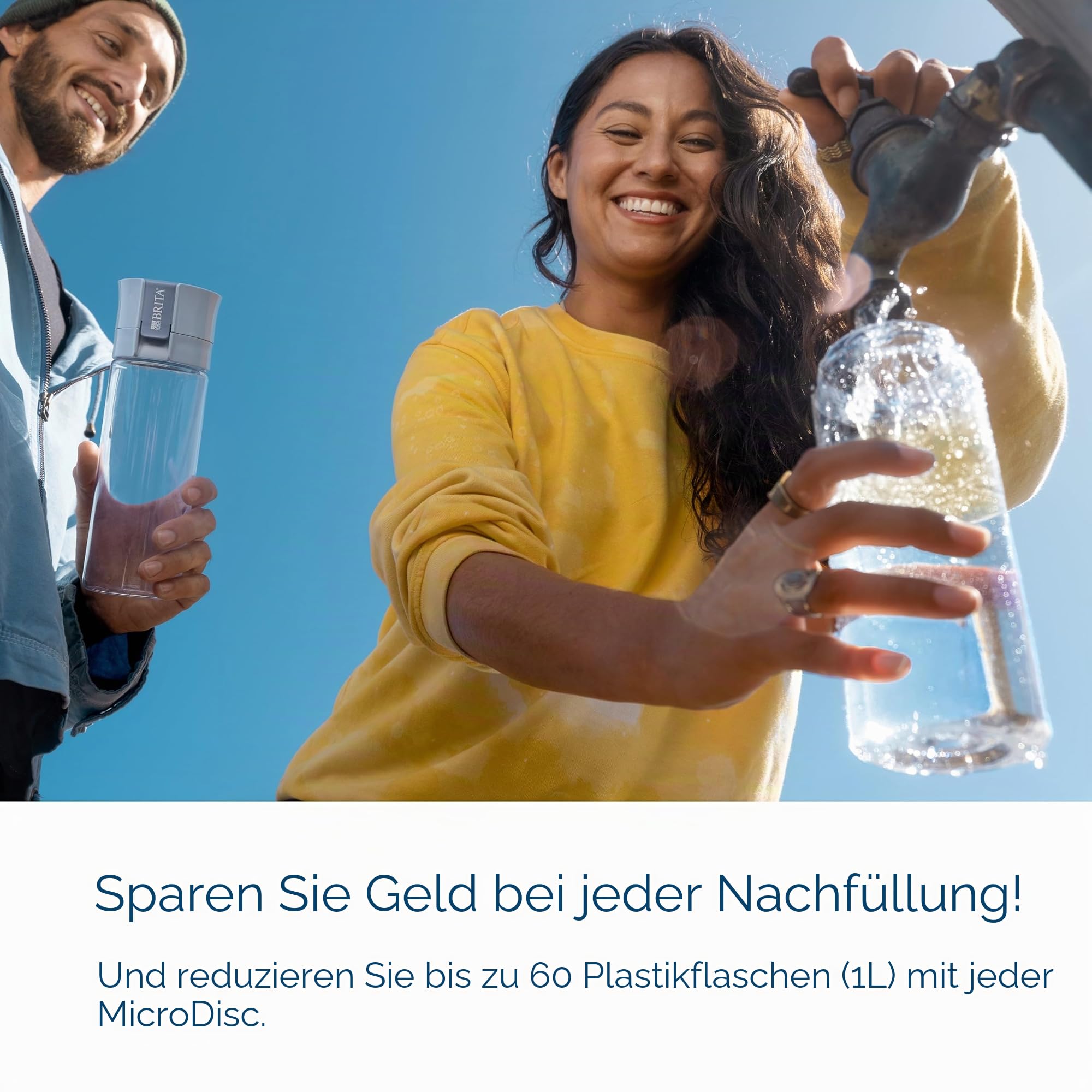 BRITA Wasserfilterflasche Modell Vital Rosa (600 ml) mit 2 MicroDisc-Filtern, um überall hydratisiert zu werden, entfernt Chlor, Verunreinigungen, Hormone und bewahrt Mineralien.