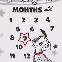 Vista 4 de Disney 101 Dálmatas Blanco y Negro Too Cute Super Soft Photo Op Milestone Manta para bebé