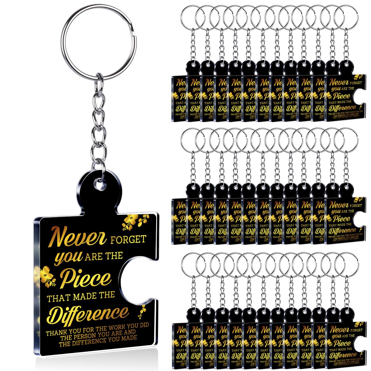 Team Appreciation Gifts Bulk Thank You Keychains for Coworkers